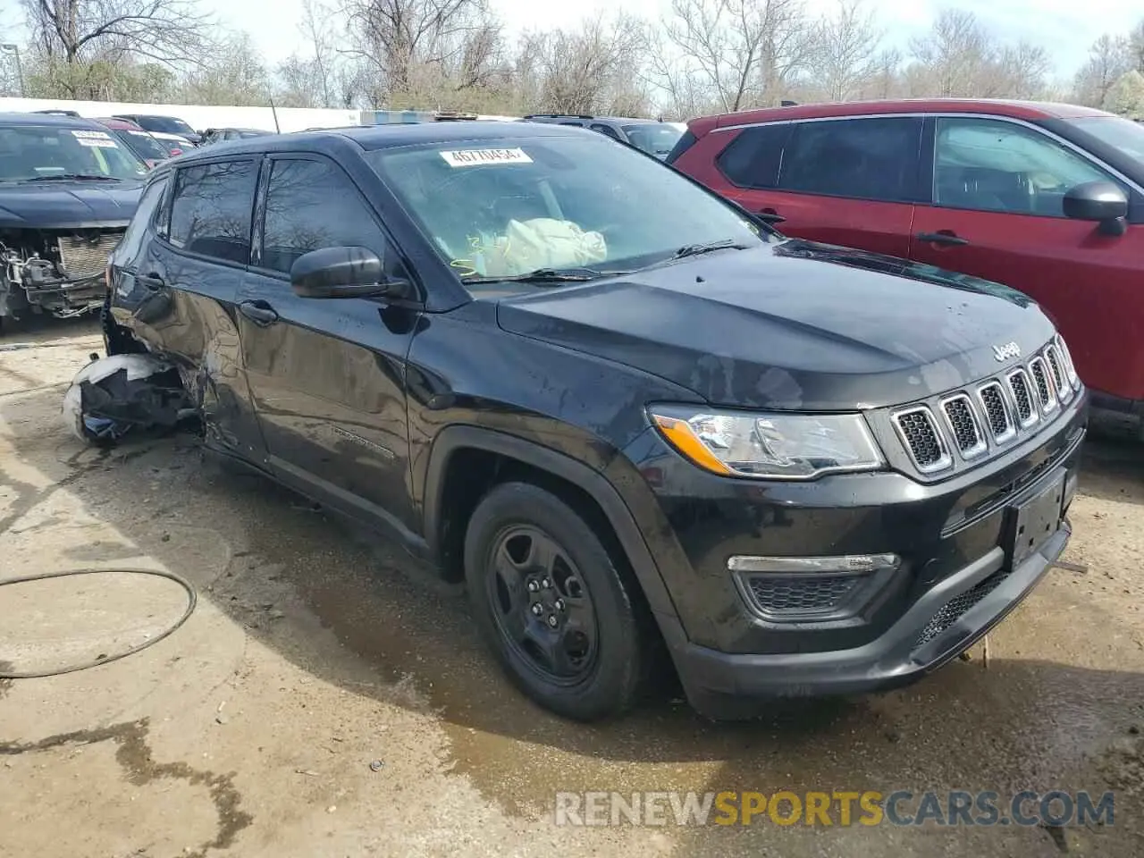 4 fotografías del automóvil dañado 3C4NJCAB8MT560264 JEEP COMPASS 2021