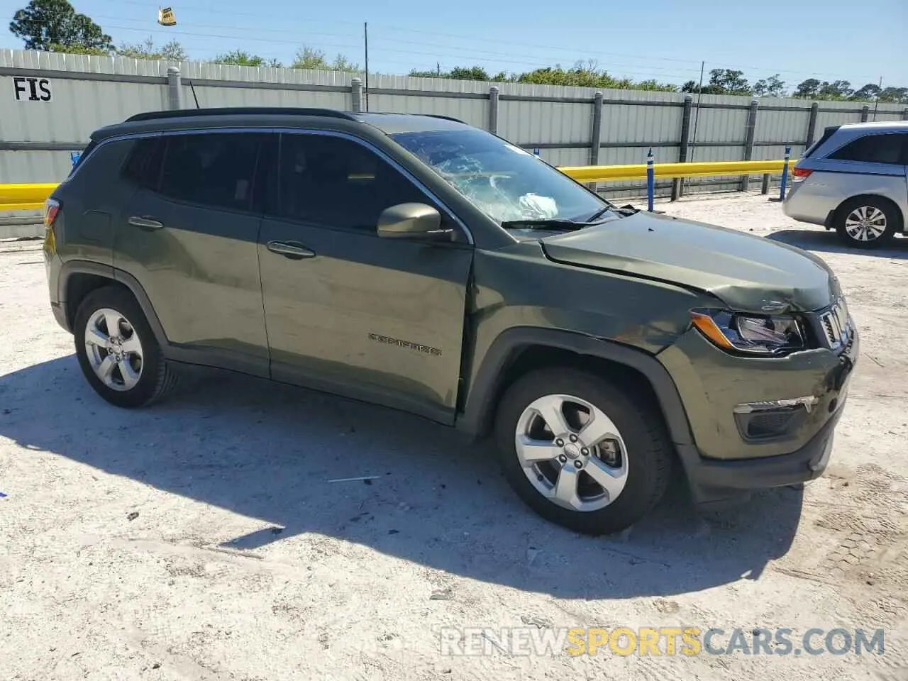 4 fotografías del automóvil dañado 3C4NJCBB0MT538984 JEEP COMPASS 2021