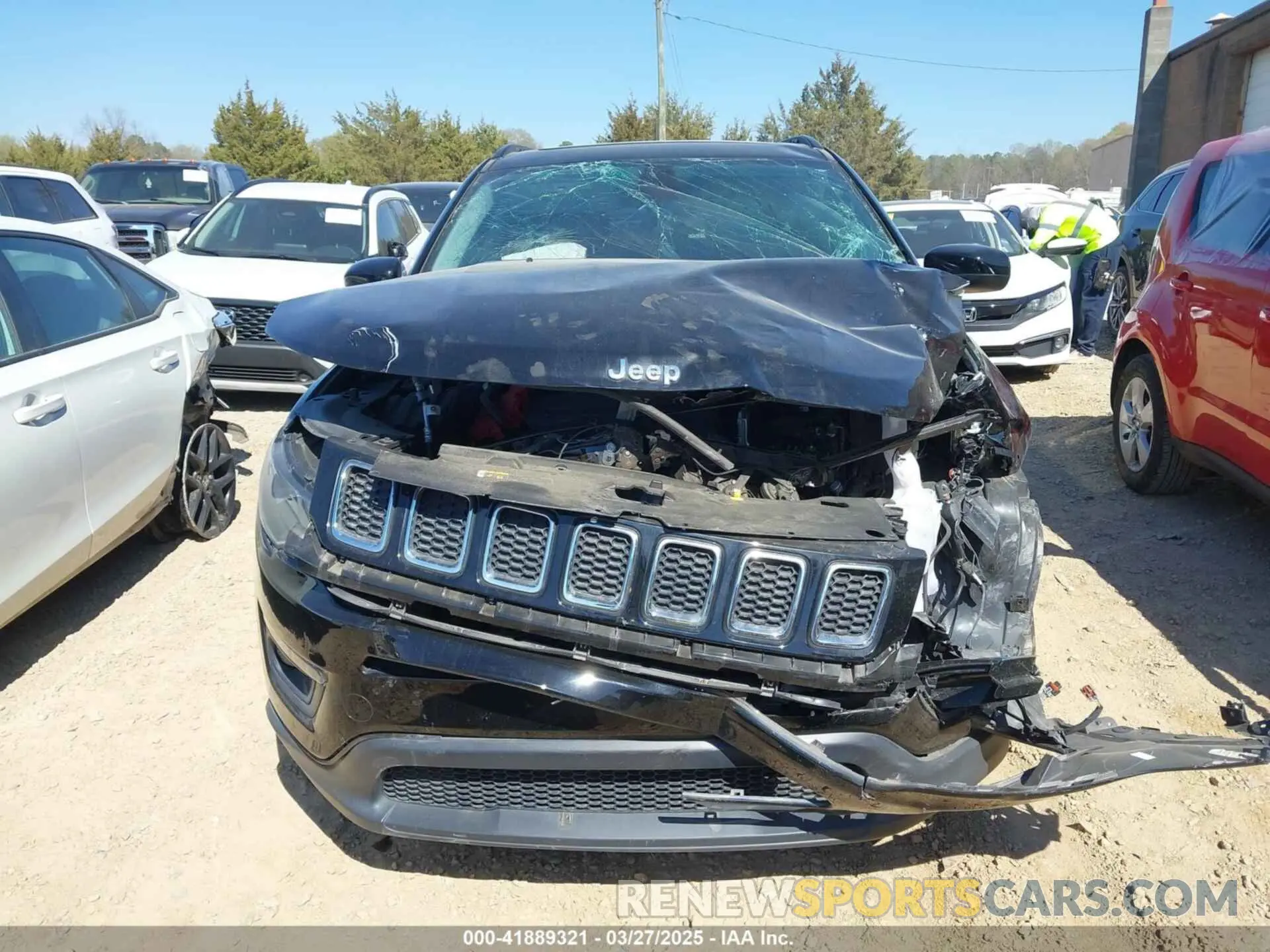 12 fotografías del automóvil dañado 3C4NJCBB4MT532251 JEEP COMPASS 2021