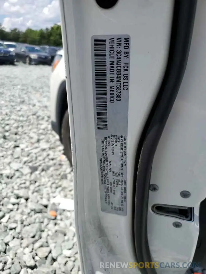 13 fotografías del automóvil dañado 3C4NJCBB4MT587380 JEEP COMPASS 2021