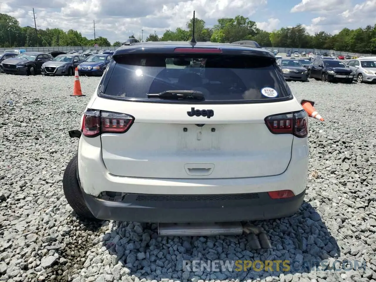 6 fotografías del automóvil dañado 3C4NJCBB4MT587380 JEEP COMPASS 2021