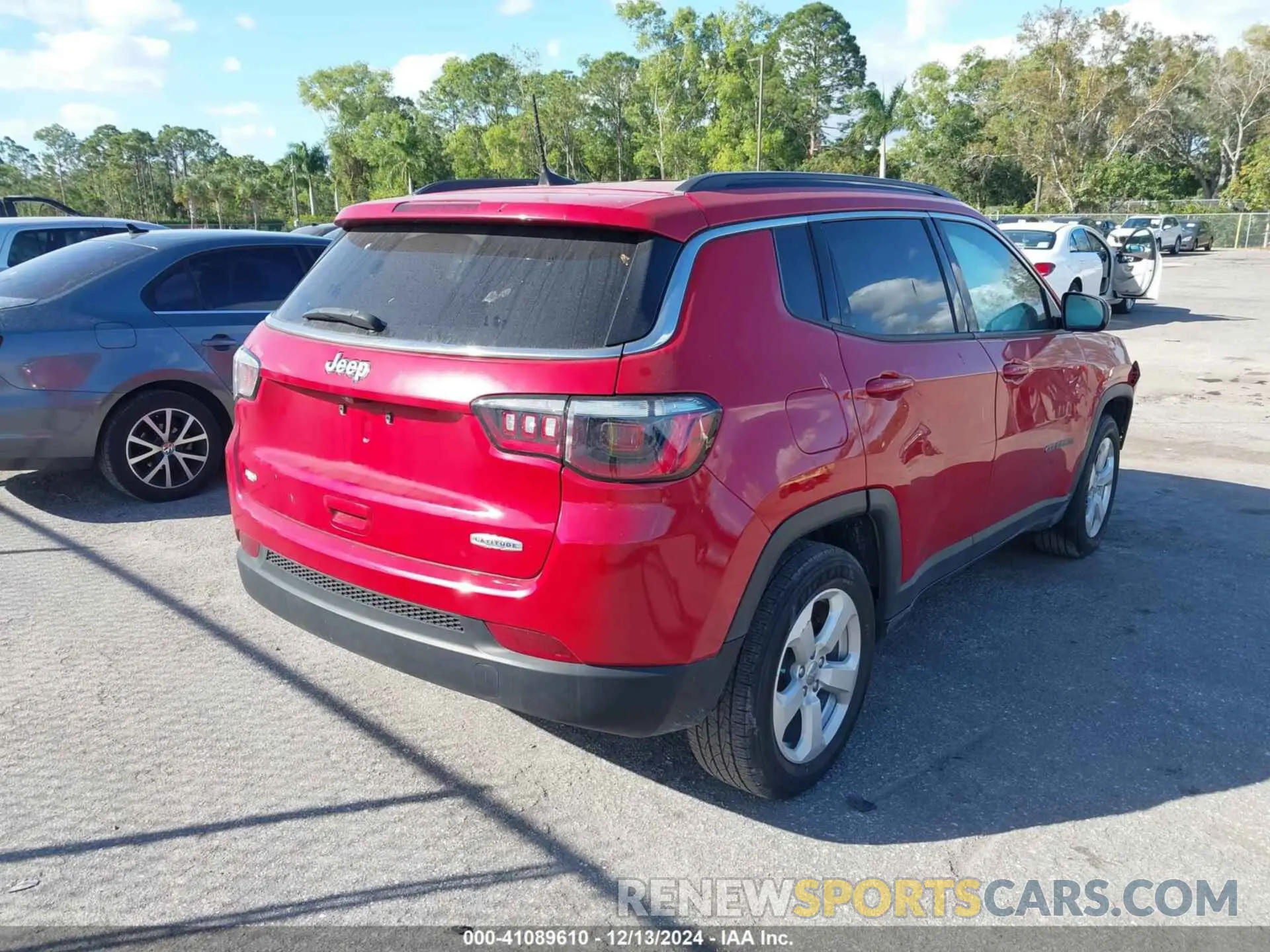 4 fotografías del automóvil dañado 3C4NJCBB4MT592188 JEEP COMPASS 2021