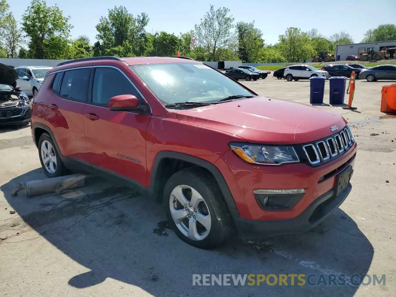 4 fotografías del automóvil dañado 3C4NJCBB5MT505916 JEEP COMPASS 2021