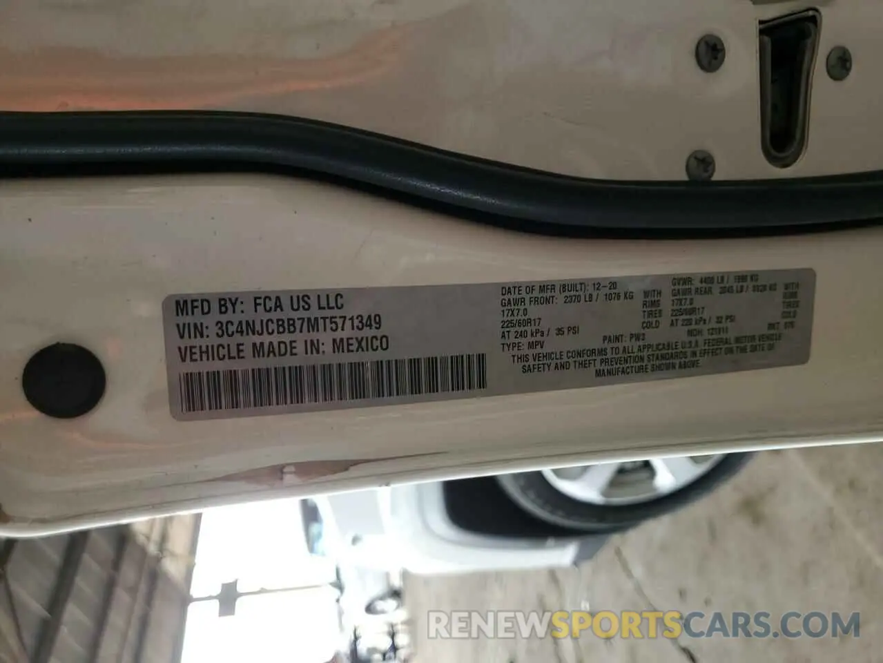 13 fotografías del automóvil dañado 3C4NJCBB7MT571349 JEEP COMPASS 2021