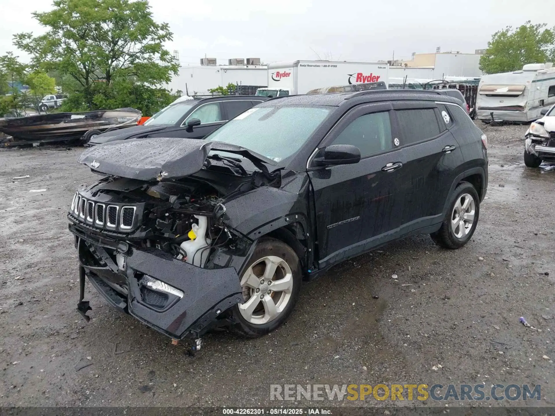 2 fotografías del automóvil dañado 3C4NJCBB7MT592525 JEEP COMPASS 2021