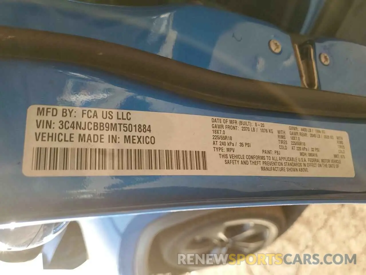 14 fotografías del automóvil dañado 3C4NJCBB9MT501884 JEEP COMPASS 2021