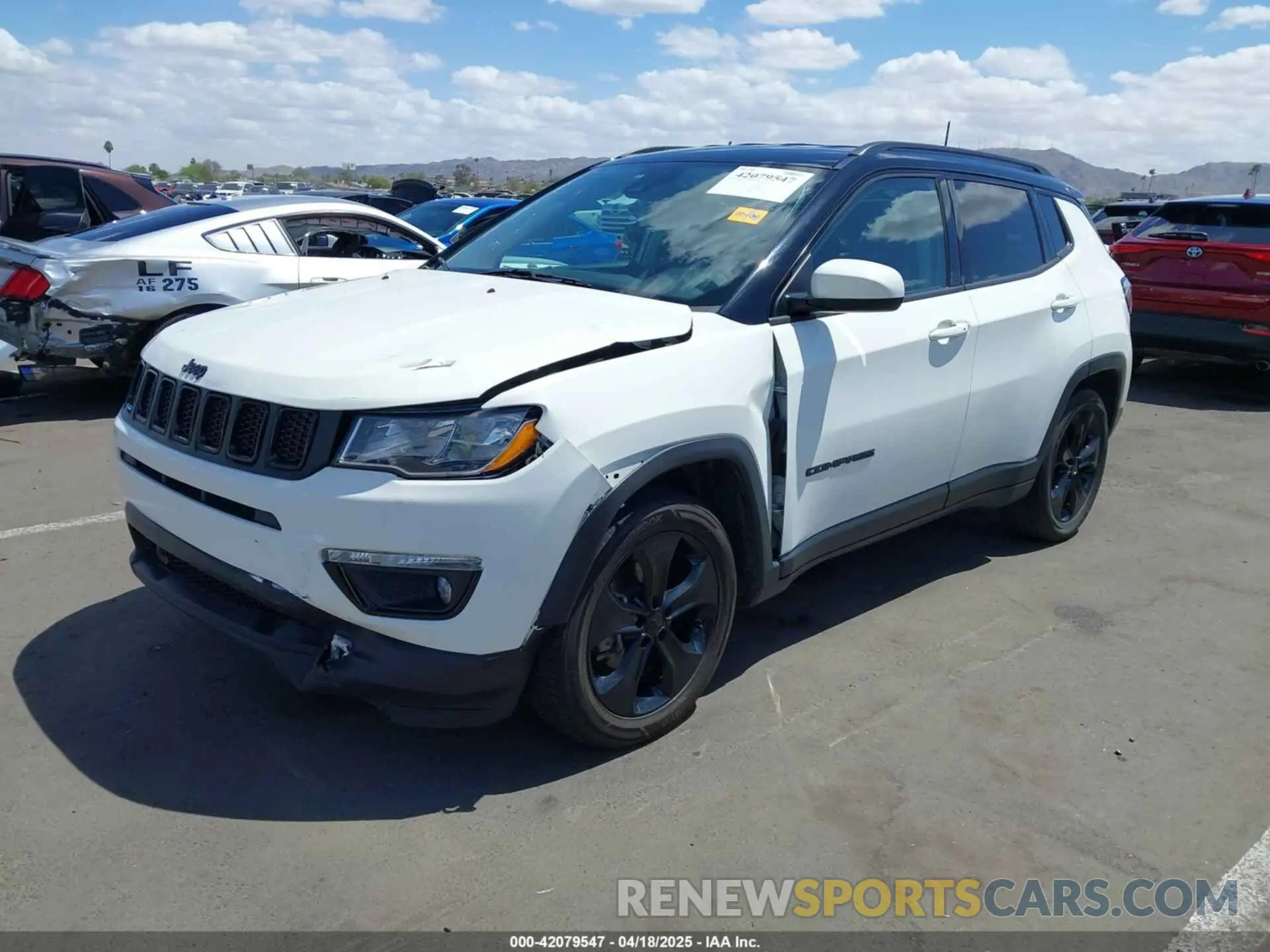 2 fotografías del automóvil dañado 3C4NJCBBXMT603940 JEEP COMPASS 2021