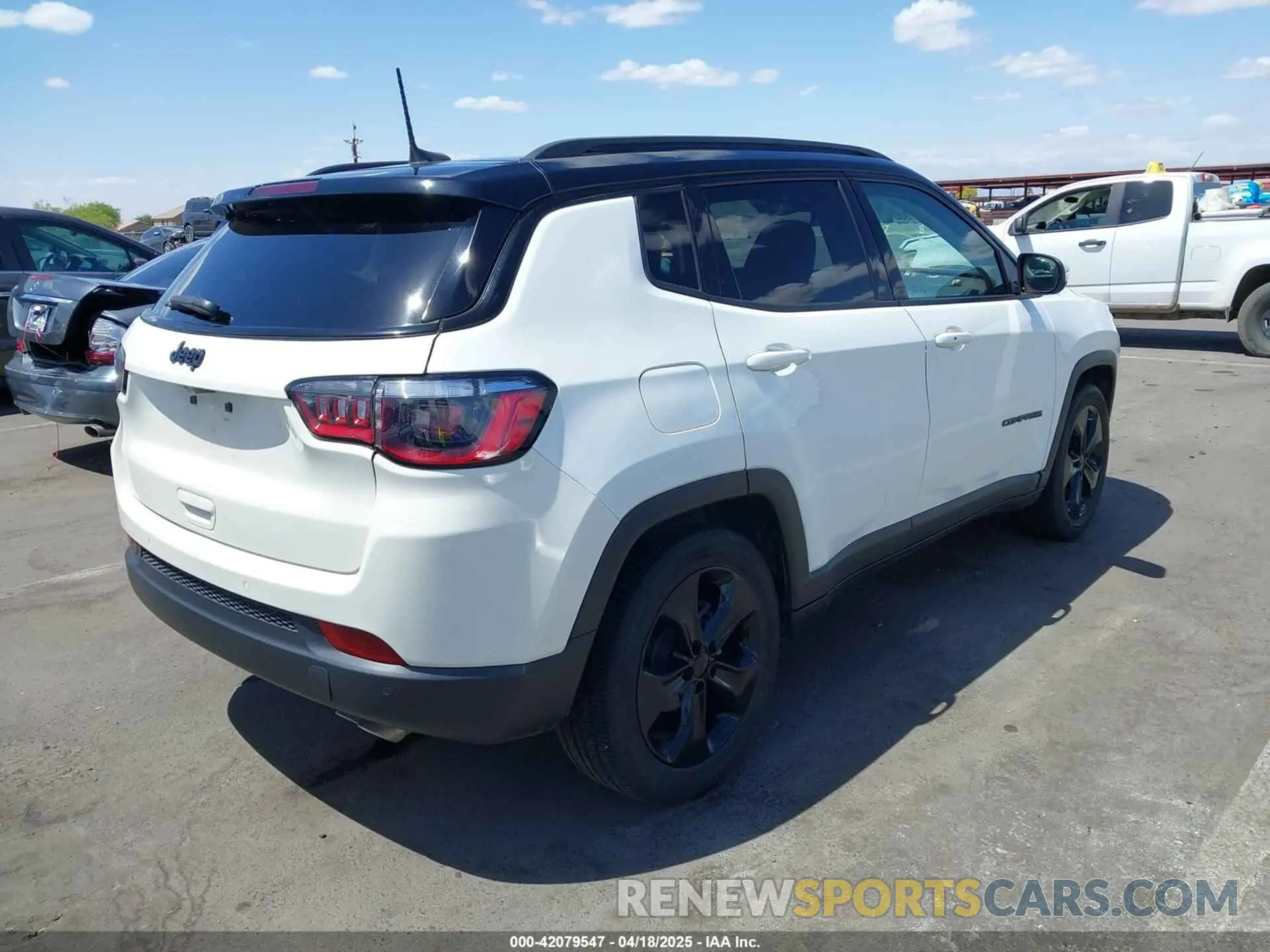 4 fotografías del automóvil dañado 3C4NJCBBXMT603940 JEEP COMPASS 2021
