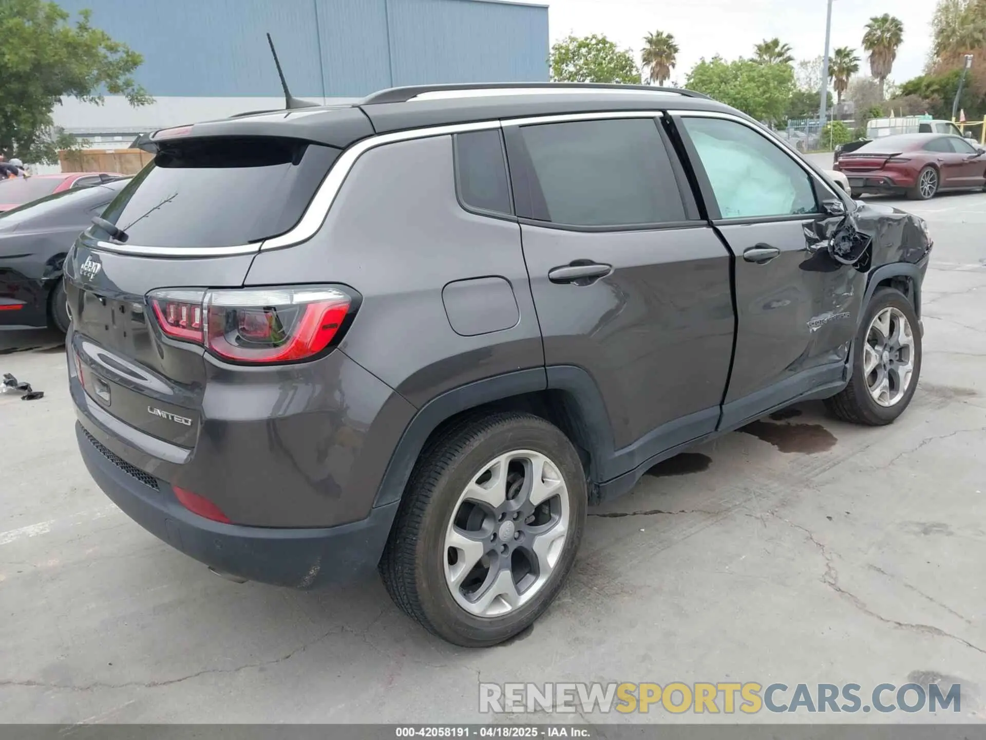 4 fotografías del automóvil dañado 3C4NJCCB0MT571336 JEEP COMPASS 2021