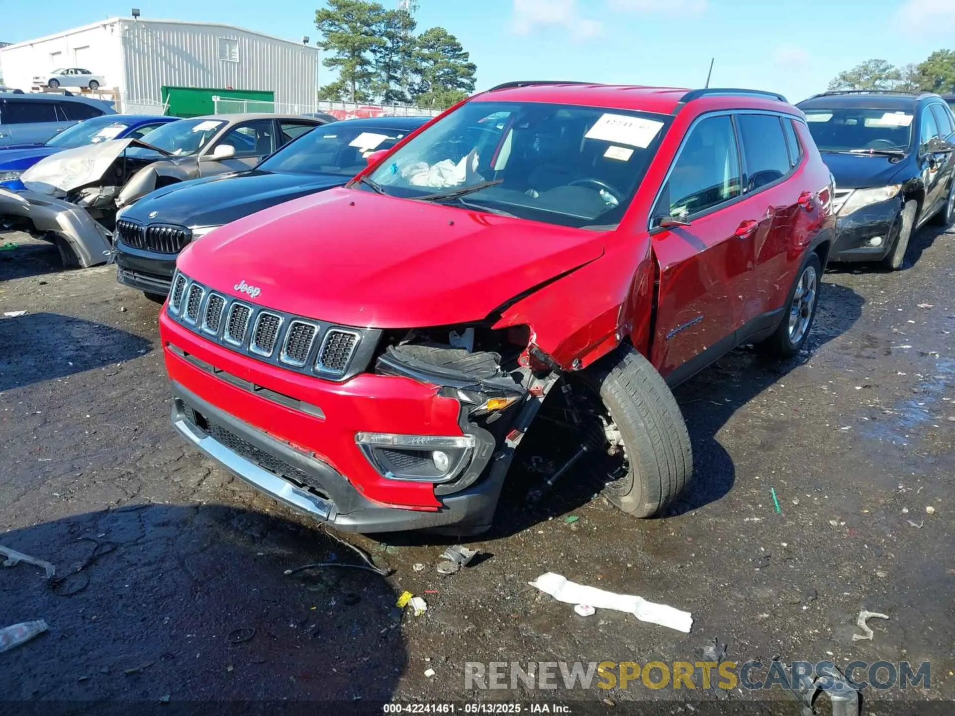 2 fotografías del automóvil dañado 3C4NJCCB2MT573413 JEEP COMPASS 2021
