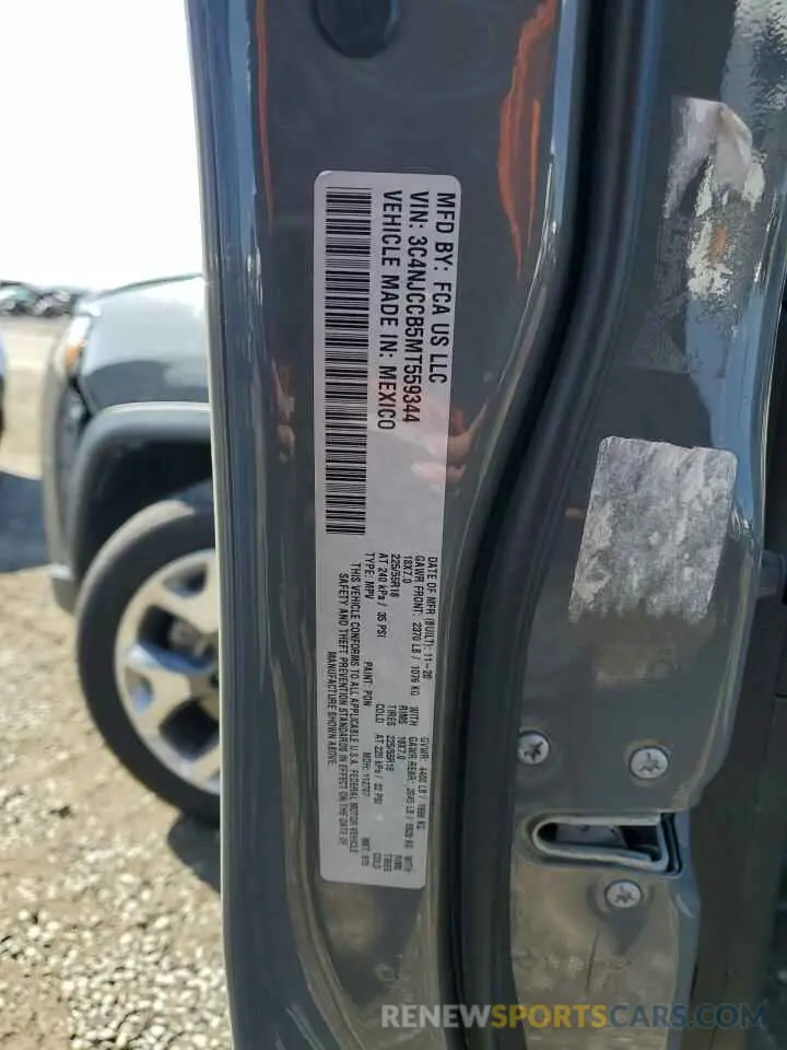 13 fotografías del automóvil dañado 3C4NJCCB5MT559344 JEEP COMPASS 2021