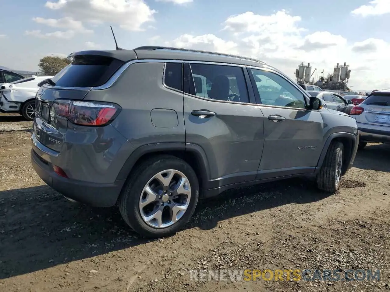 3 fotografías del automóvil dañado 3C4NJCCB5MT559344 JEEP COMPASS 2021
