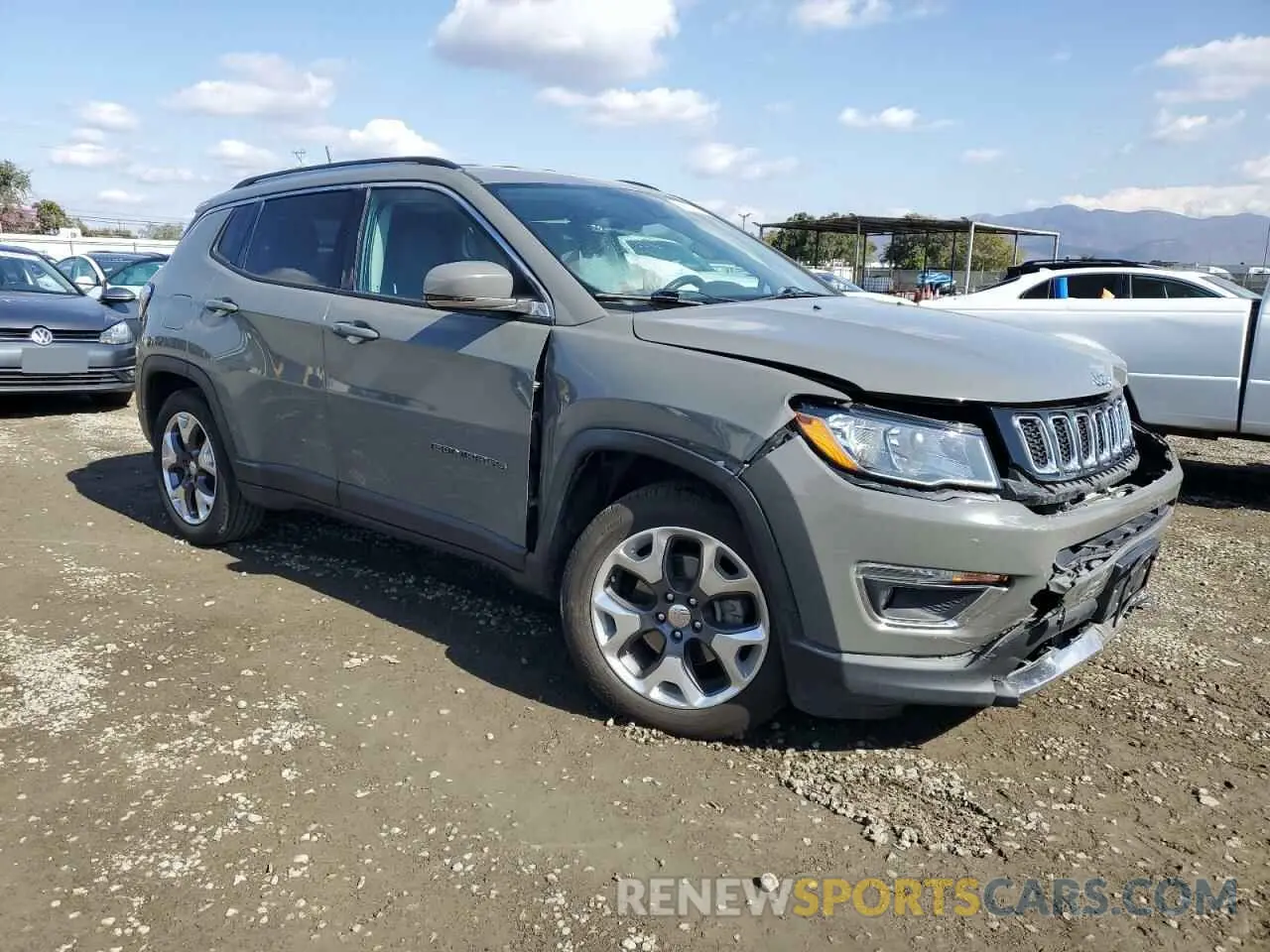 4 fotografías del automóvil dañado 3C4NJCCB5MT559344 JEEP COMPASS 2021