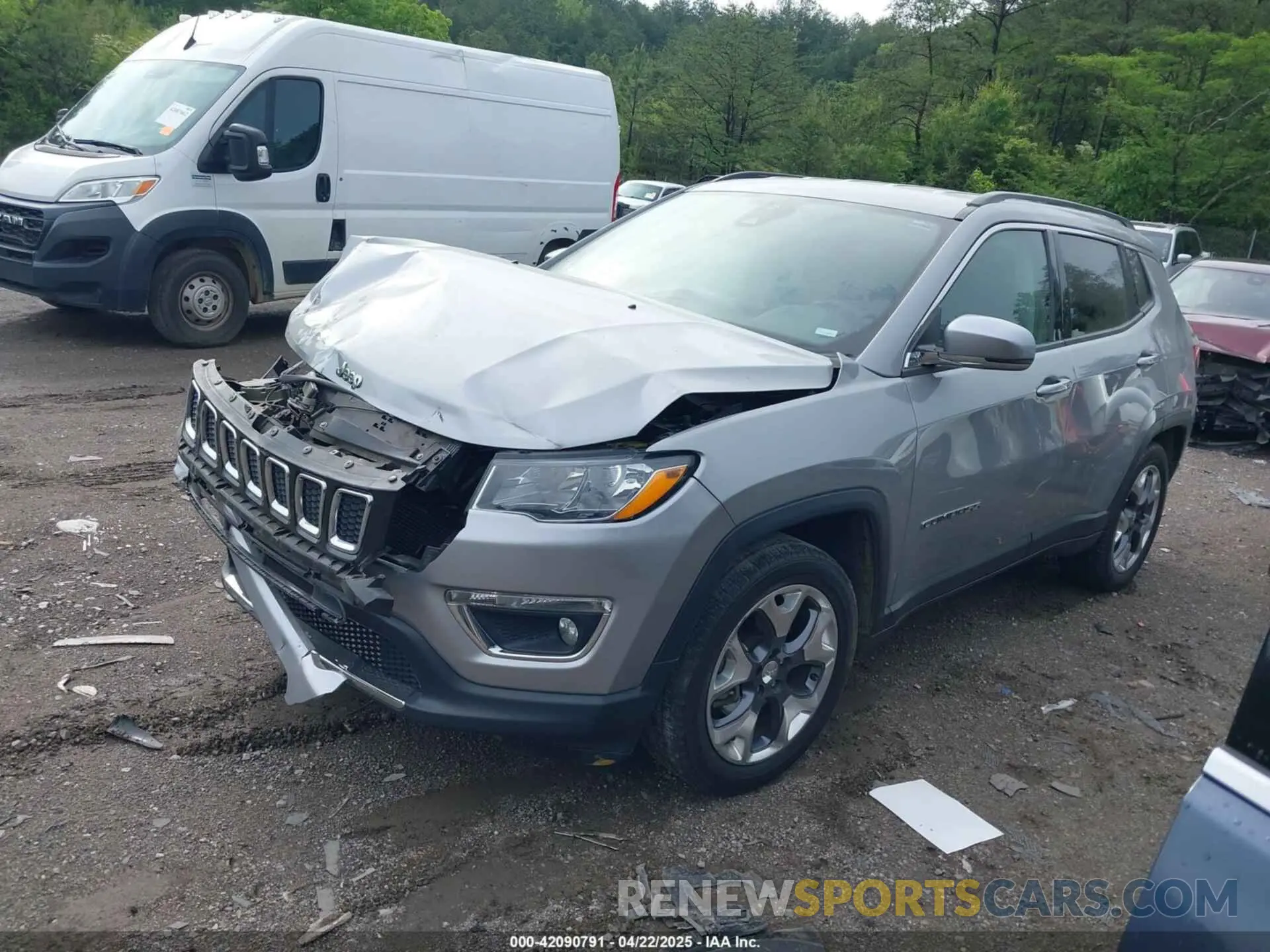 2 fotografías del automóvil dañado 3C4NJCCB7MT514244 JEEP COMPASS 2021