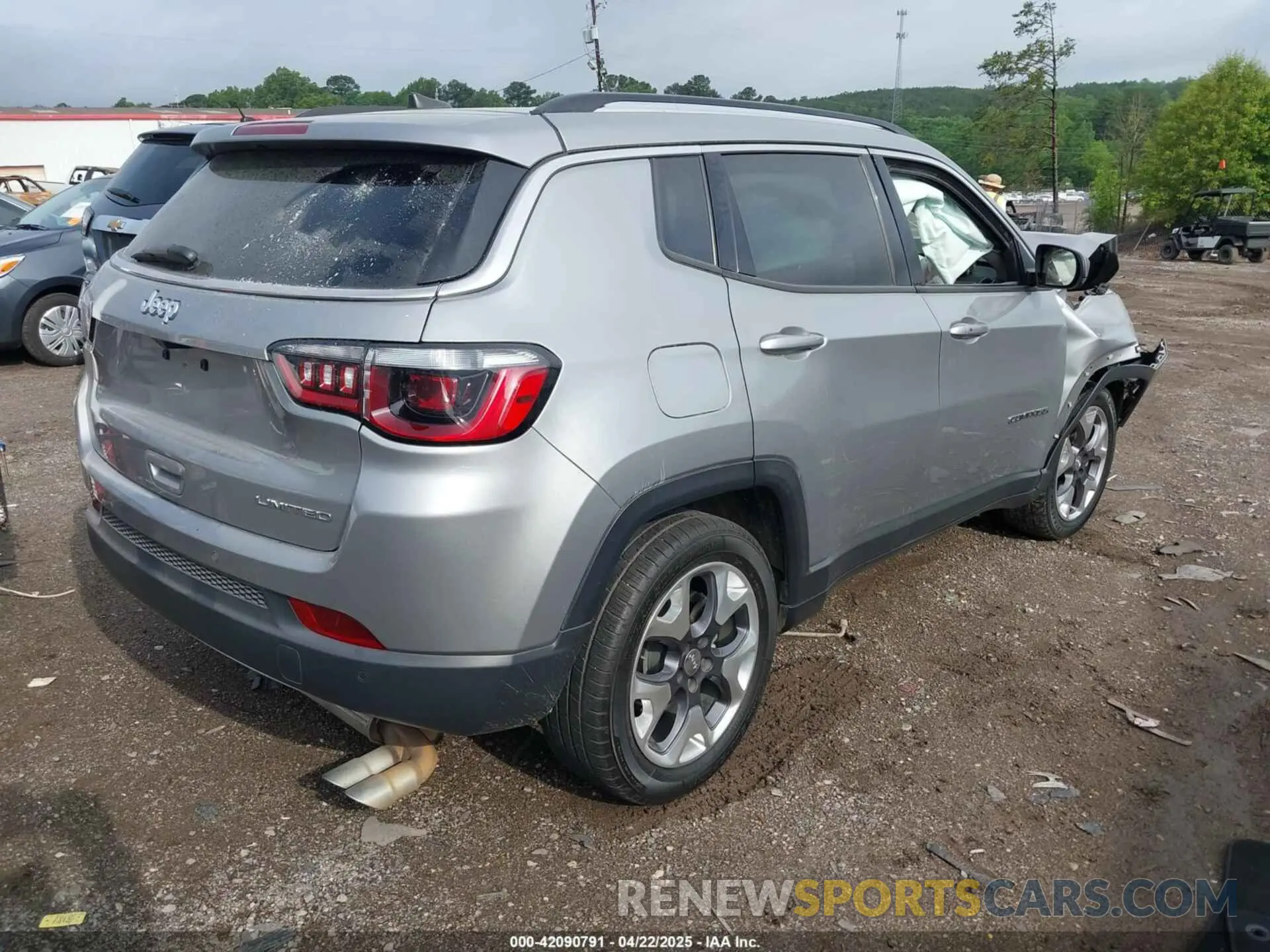4 fotografías del automóvil dañado 3C4NJCCB7MT514244 JEEP COMPASS 2021