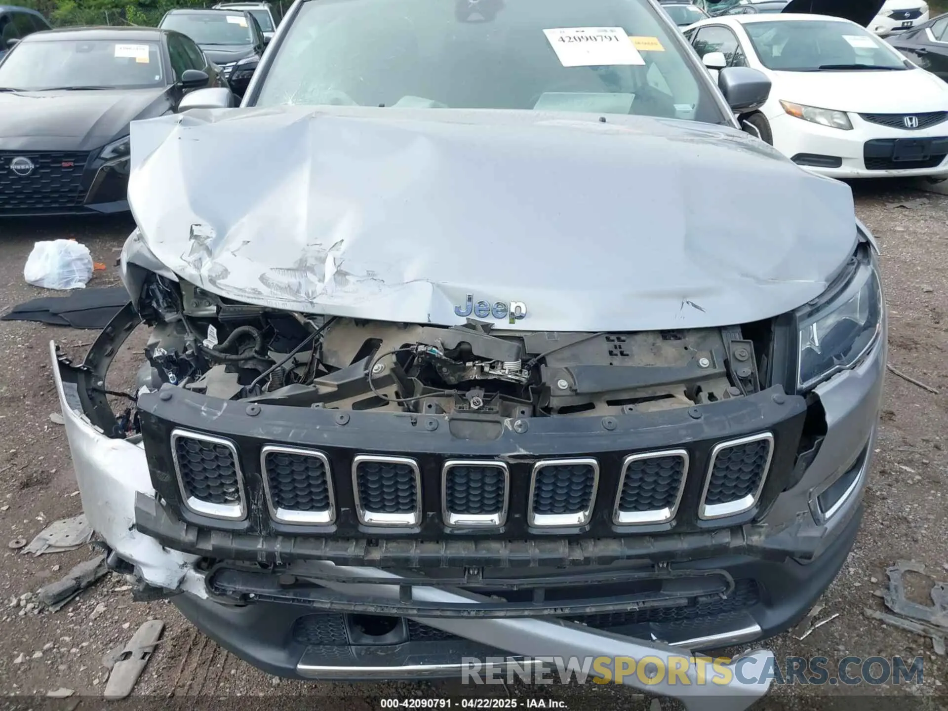 6 fotografías del automóvil dañado 3C4NJCCB7MT514244 JEEP COMPASS 2021