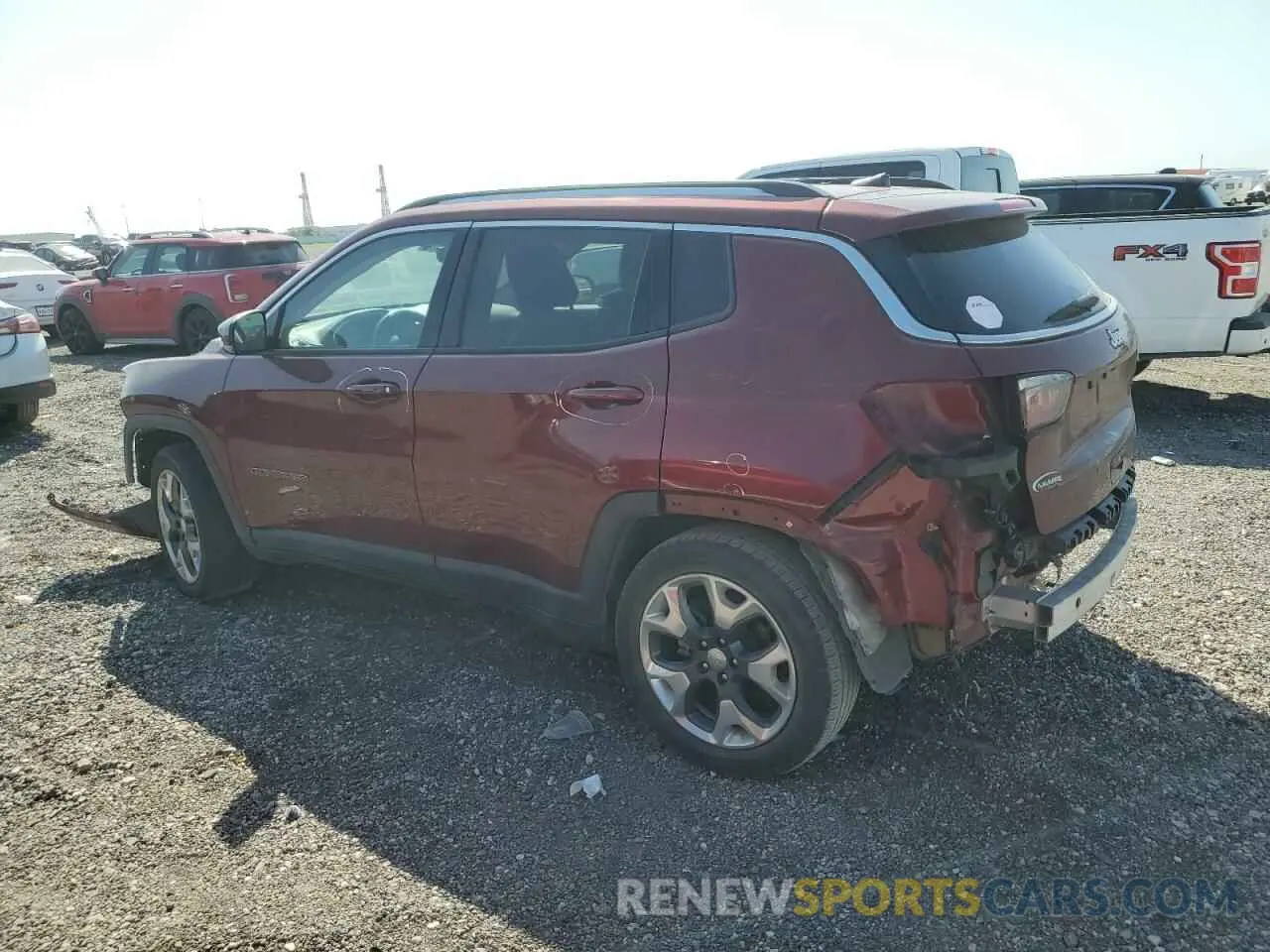 2 fotografías del automóvil dañado 3C4NJCCB8MT580429 JEEP COMPASS 2021