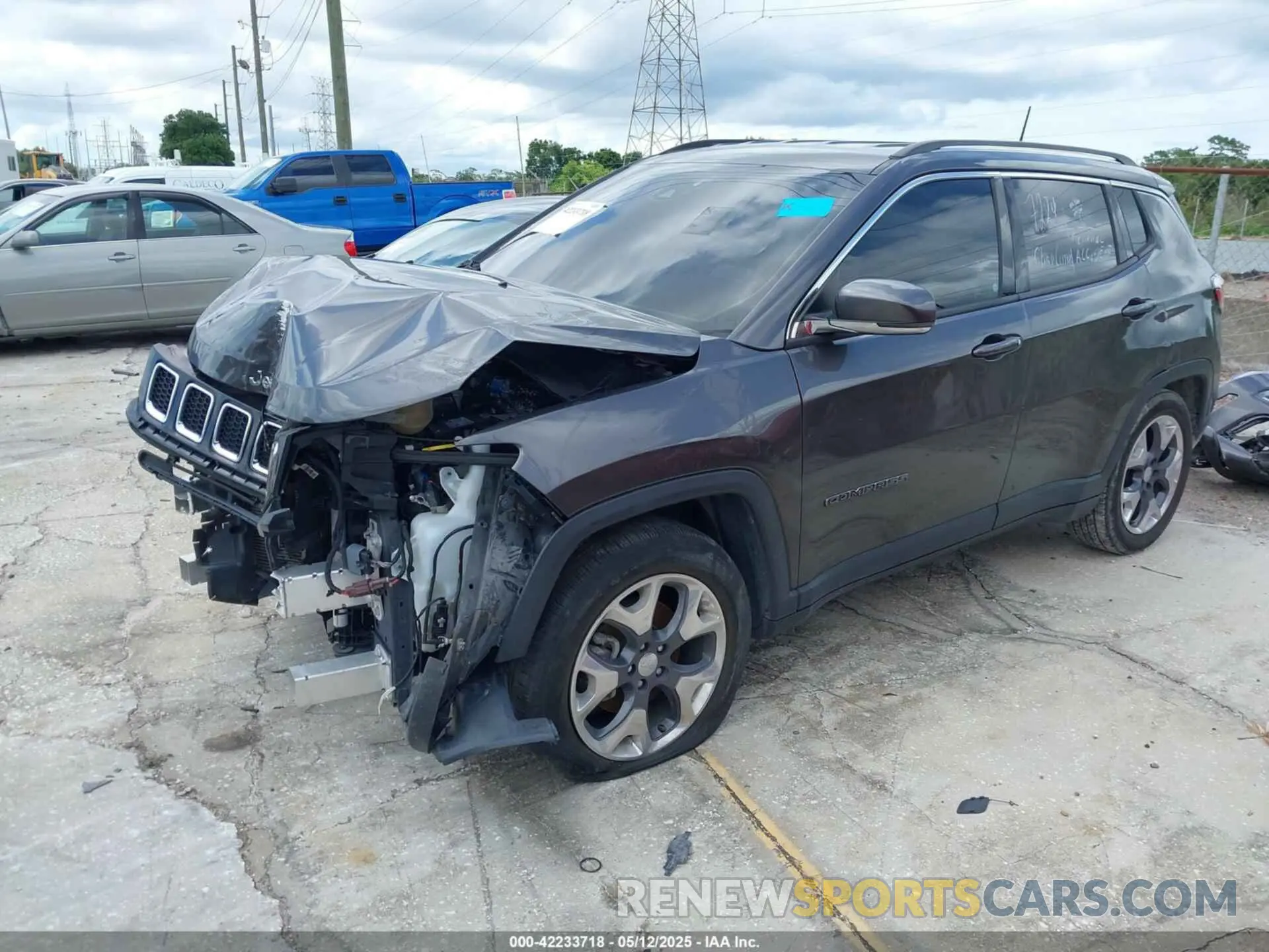 2 fotografías del automóvil dañado 3C4NJCCB9MT573621 JEEP COMPASS 2021