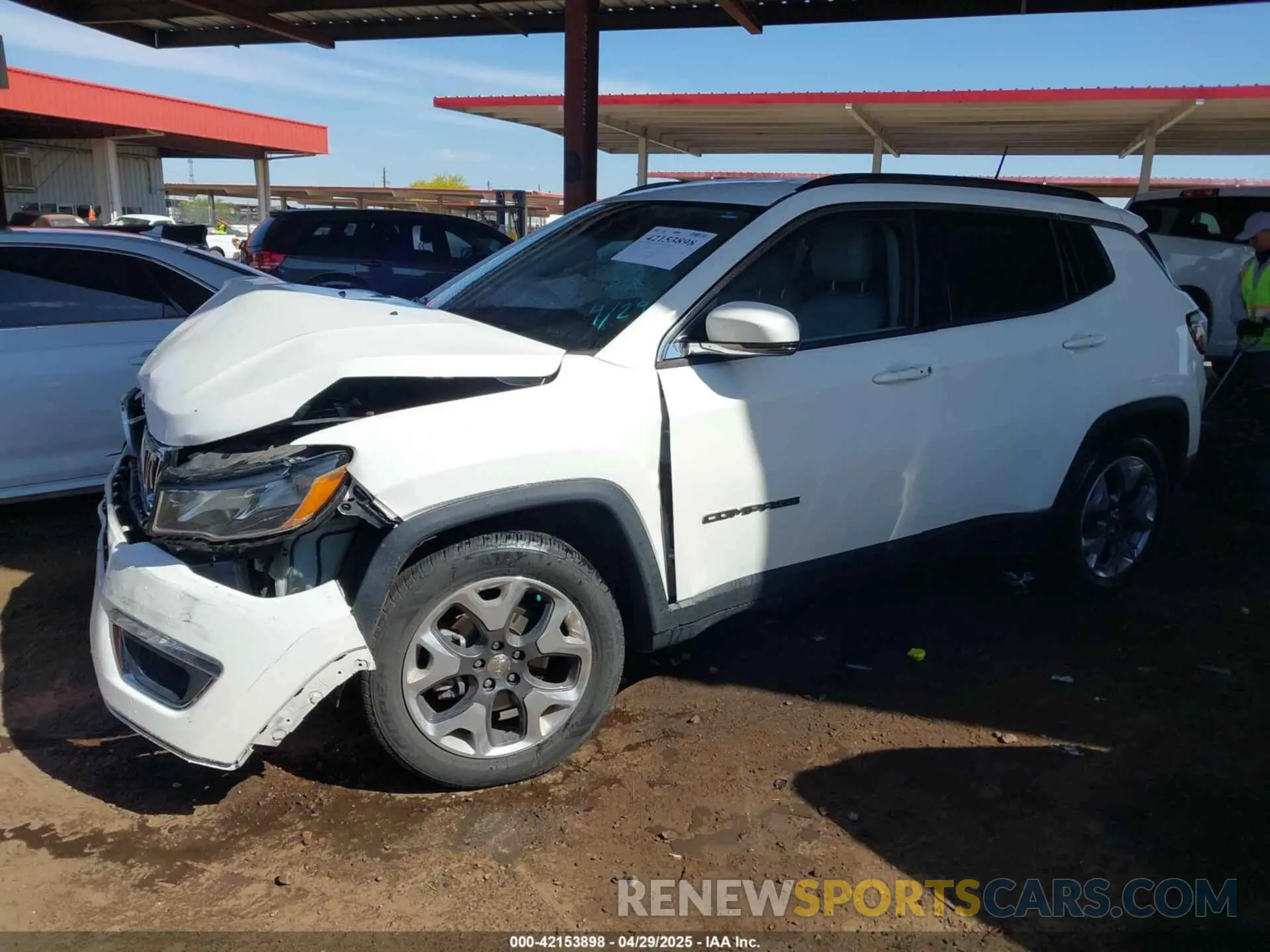 2 fotografías del automóvil dañado 3C4NJCCBXMT511497 JEEP COMPASS 2021