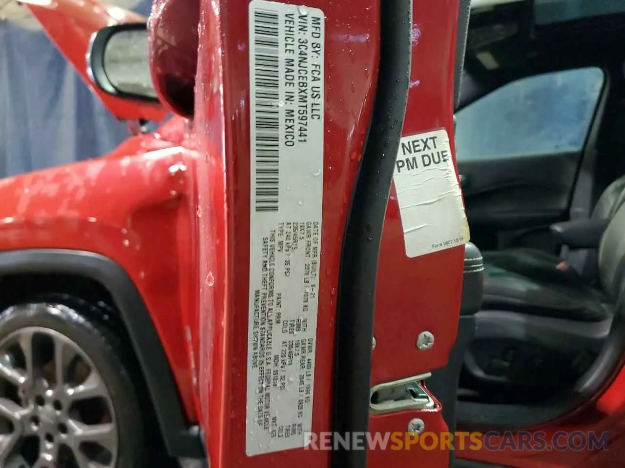 13 fotografías del automóvil dañado 3C4NJCEBXMT597441 JEEP COMPASS 2021