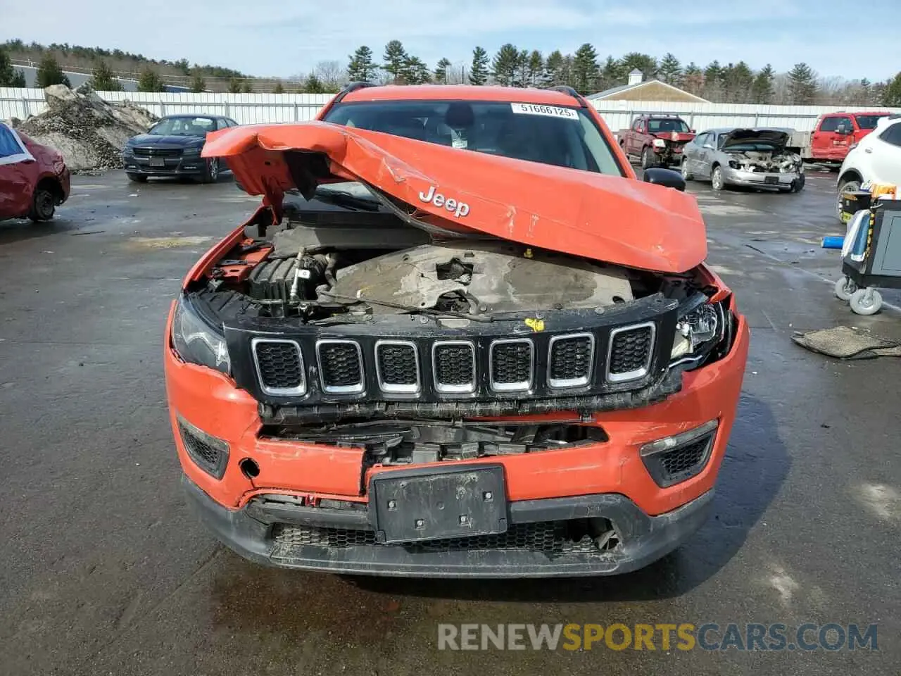 5 fotografías del automóvil dañado 3C4NJDAB1MT500431 JEEP COMPASS 2021