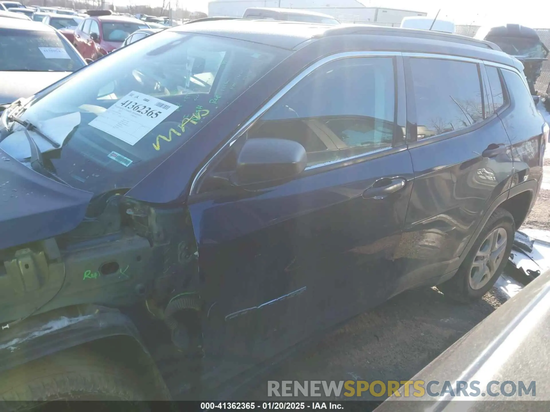 15 fotografías del automóvil dañado 3C4NJDAB6MT583886 JEEP COMPASS 2021