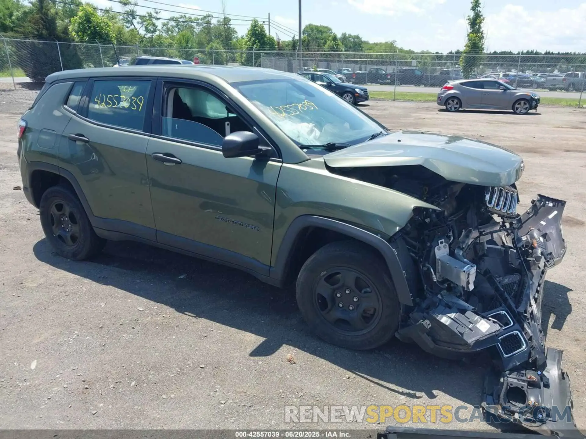 1 fotografías del automóvil dañado 3C4NJDAB6MT591308 JEEP COMPASS 2021