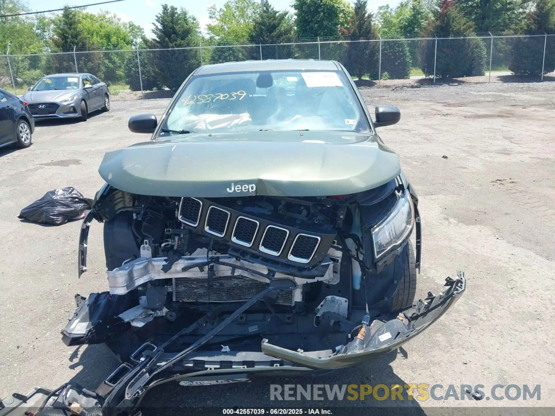 11 fotografías del automóvil dañado 3C4NJDAB6MT591308 JEEP COMPASS 2021