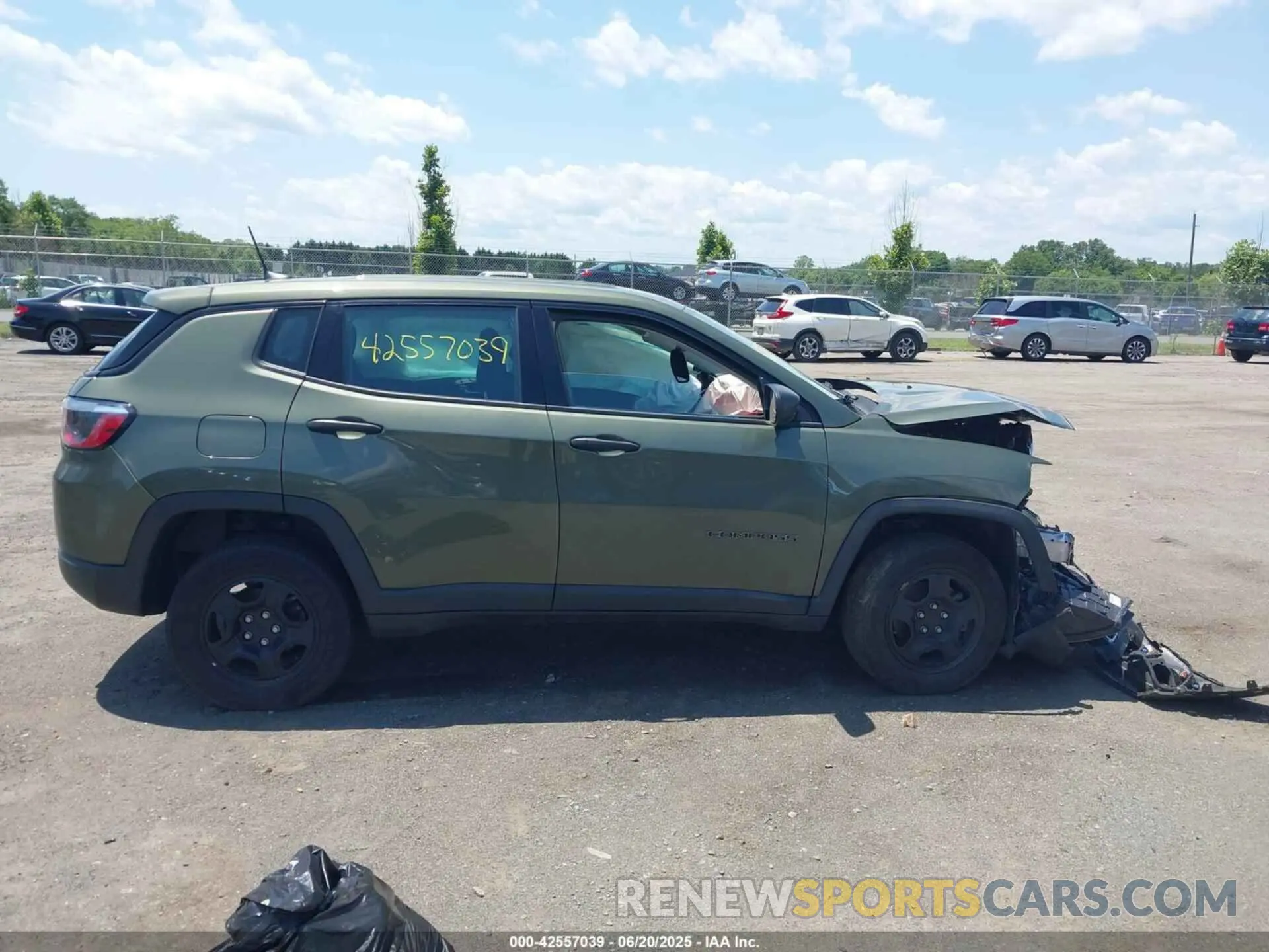 12 fotografías del automóvil dañado 3C4NJDAB6MT591308 JEEP COMPASS 2021
