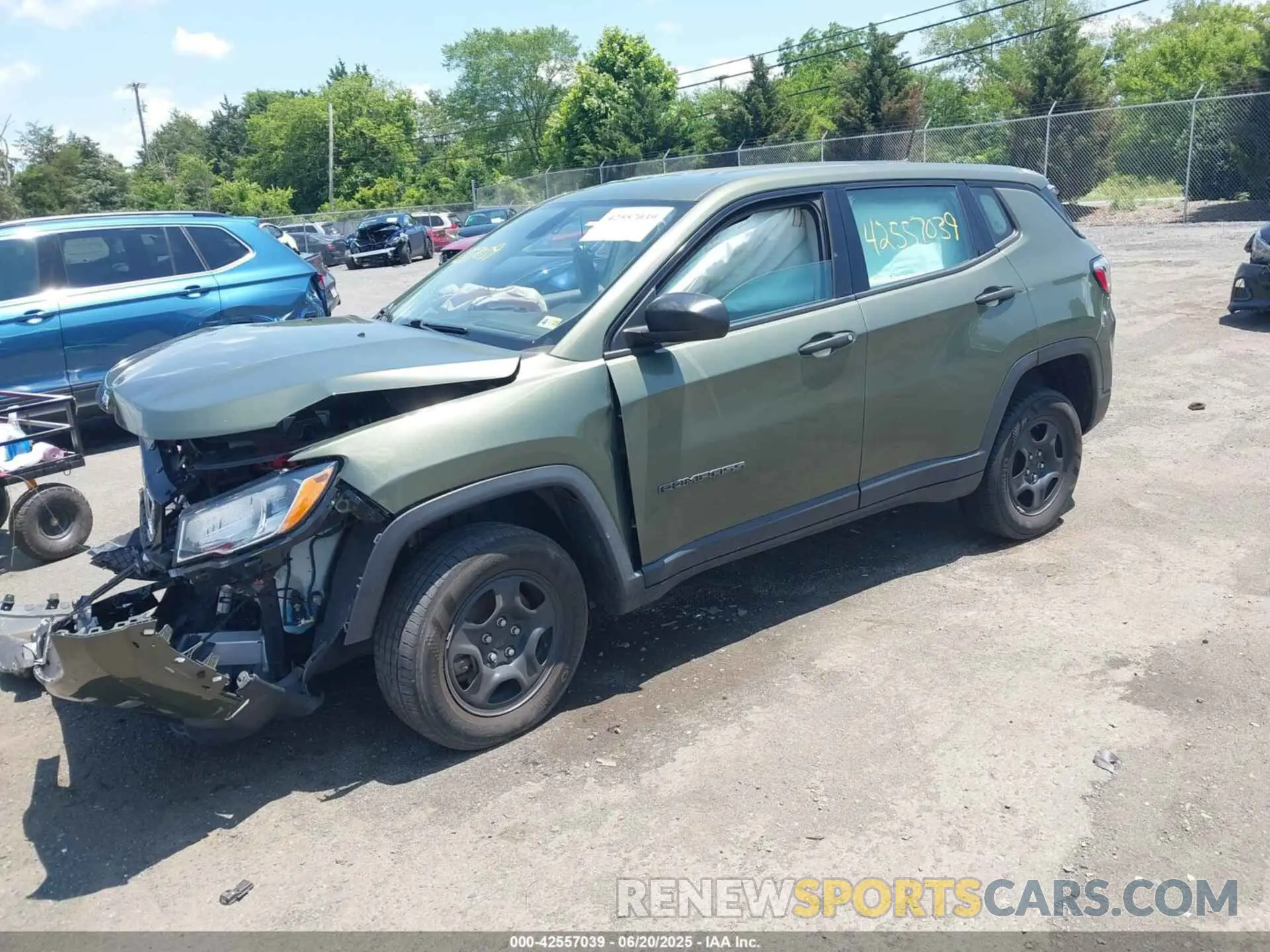 2 fotografías del automóvil dañado 3C4NJDAB6MT591308 JEEP COMPASS 2021