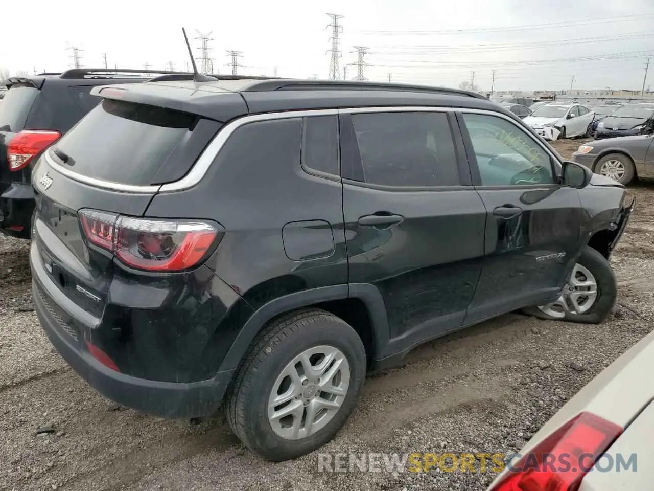 3 fotografías del automóvil dañado 3C4NJDAB8MT554681 JEEP COMPASS 2021
