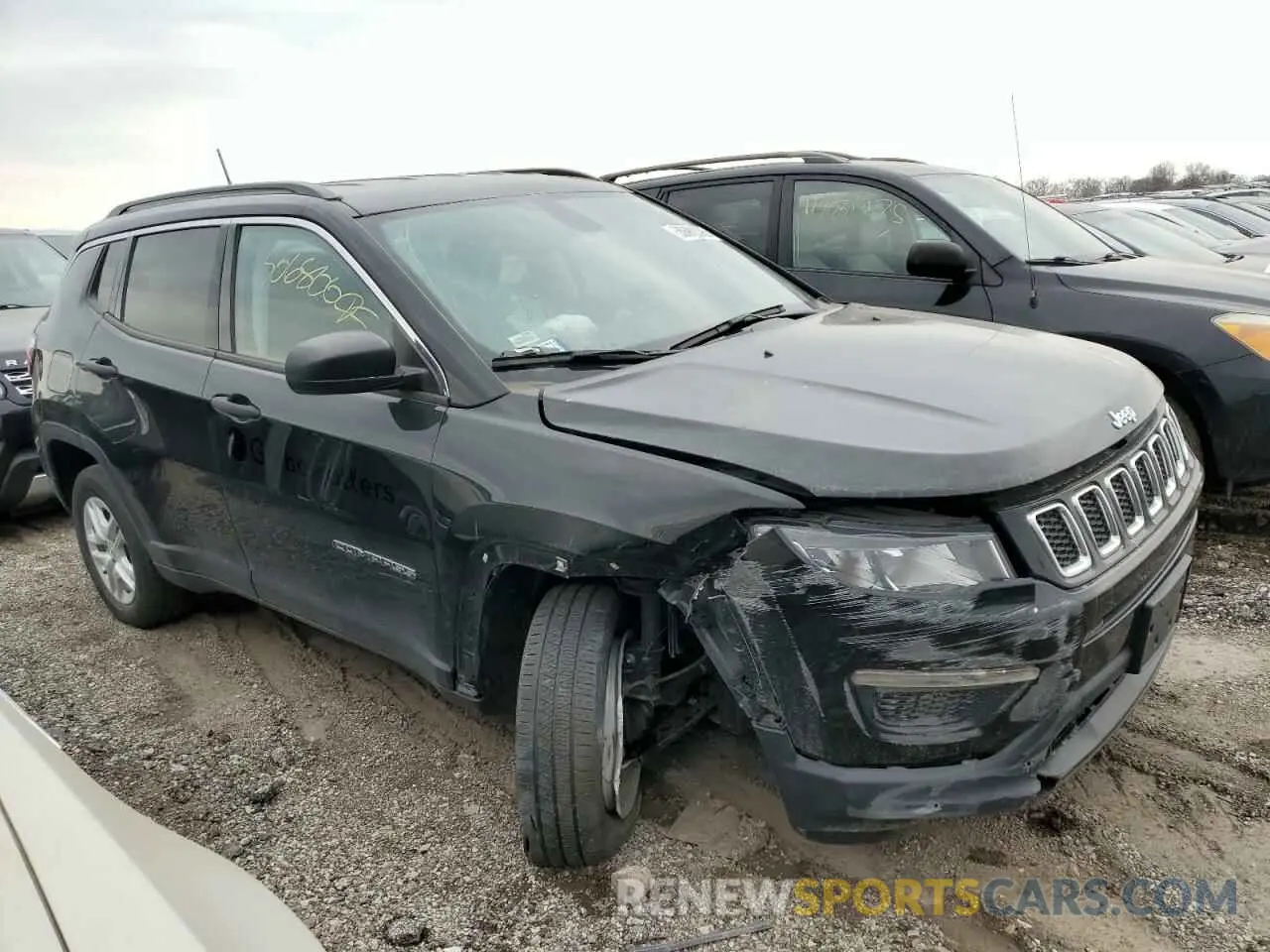 4 fotografías del automóvil dañado 3C4NJDAB8MT554681 JEEP COMPASS 2021