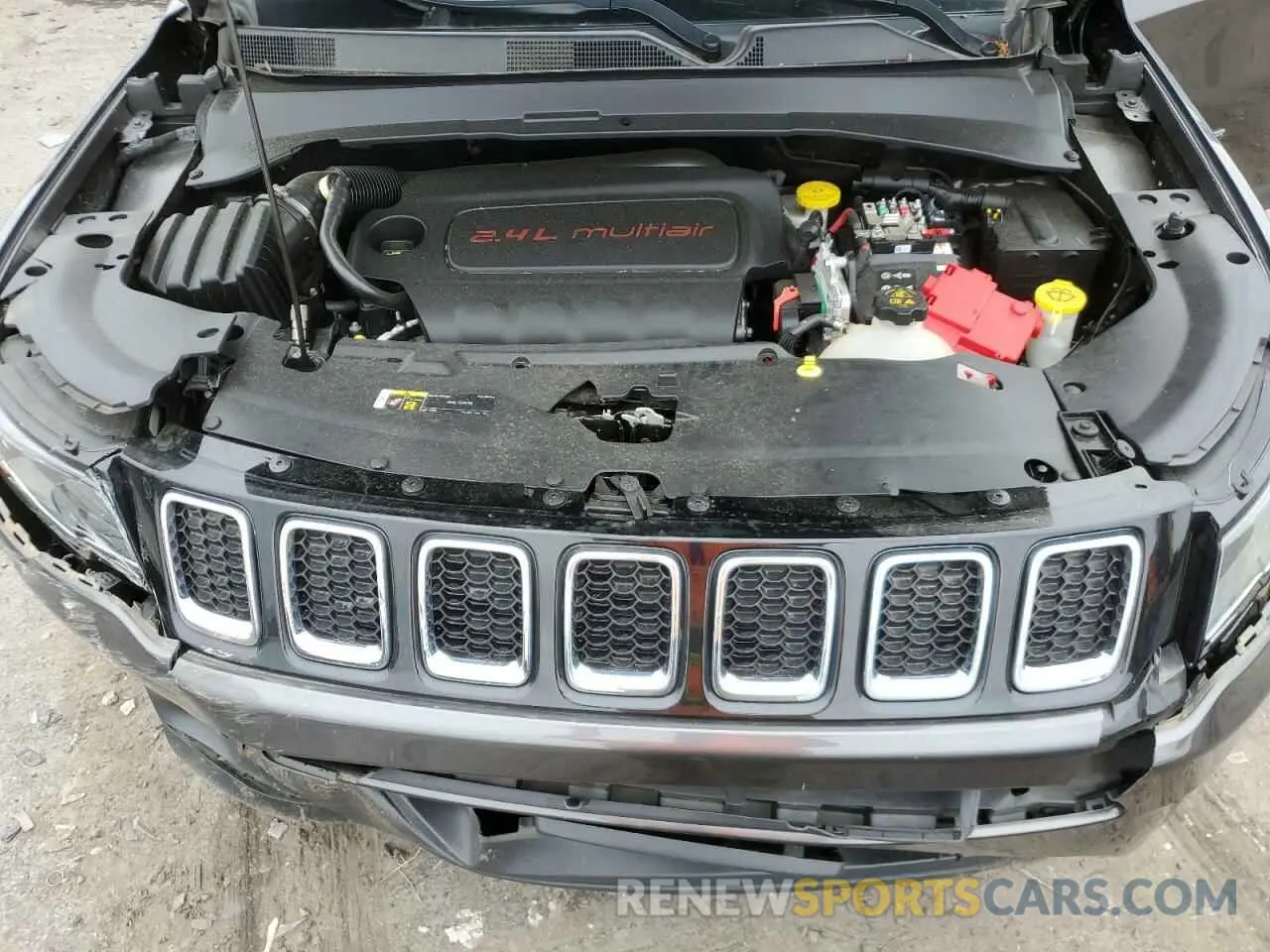 12 fotografías del automóvil dañado 3C4NJDAB9MT521057 JEEP COMPASS 2021