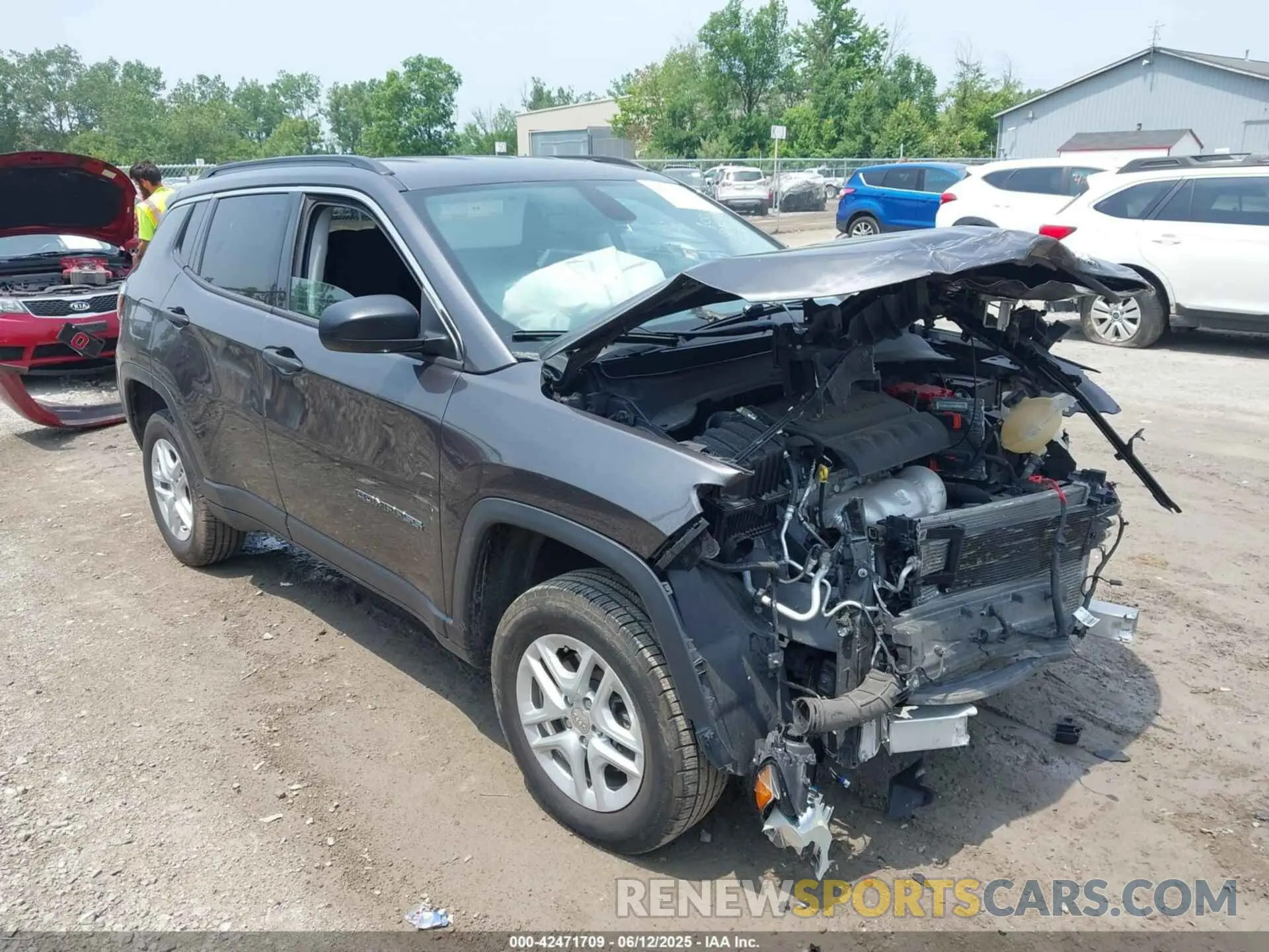 1 fotografías del automóvil dañado 3C4NJDAB9MT566547 JEEP COMPASS 2021