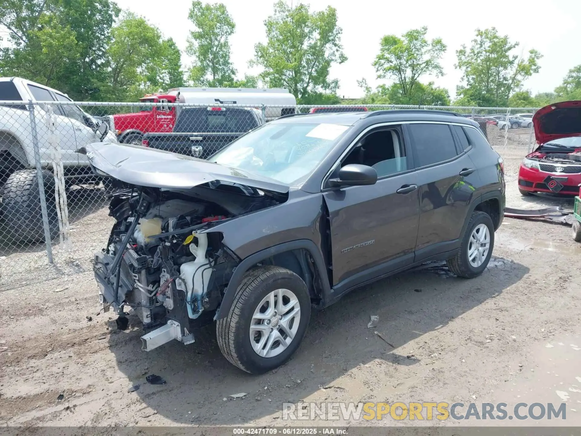 2 fotografías del automóvil dañado 3C4NJDAB9MT566547 JEEP COMPASS 2021