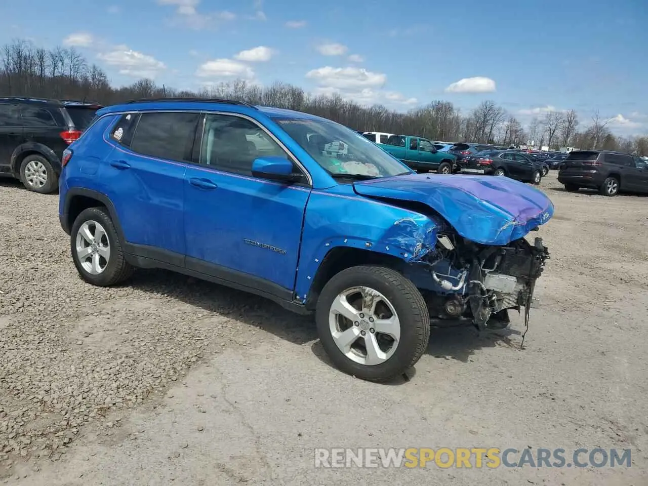 4 fotografías del automóvil dañado 3C4NJDBB1MT534562 JEEP COMPASS 2021