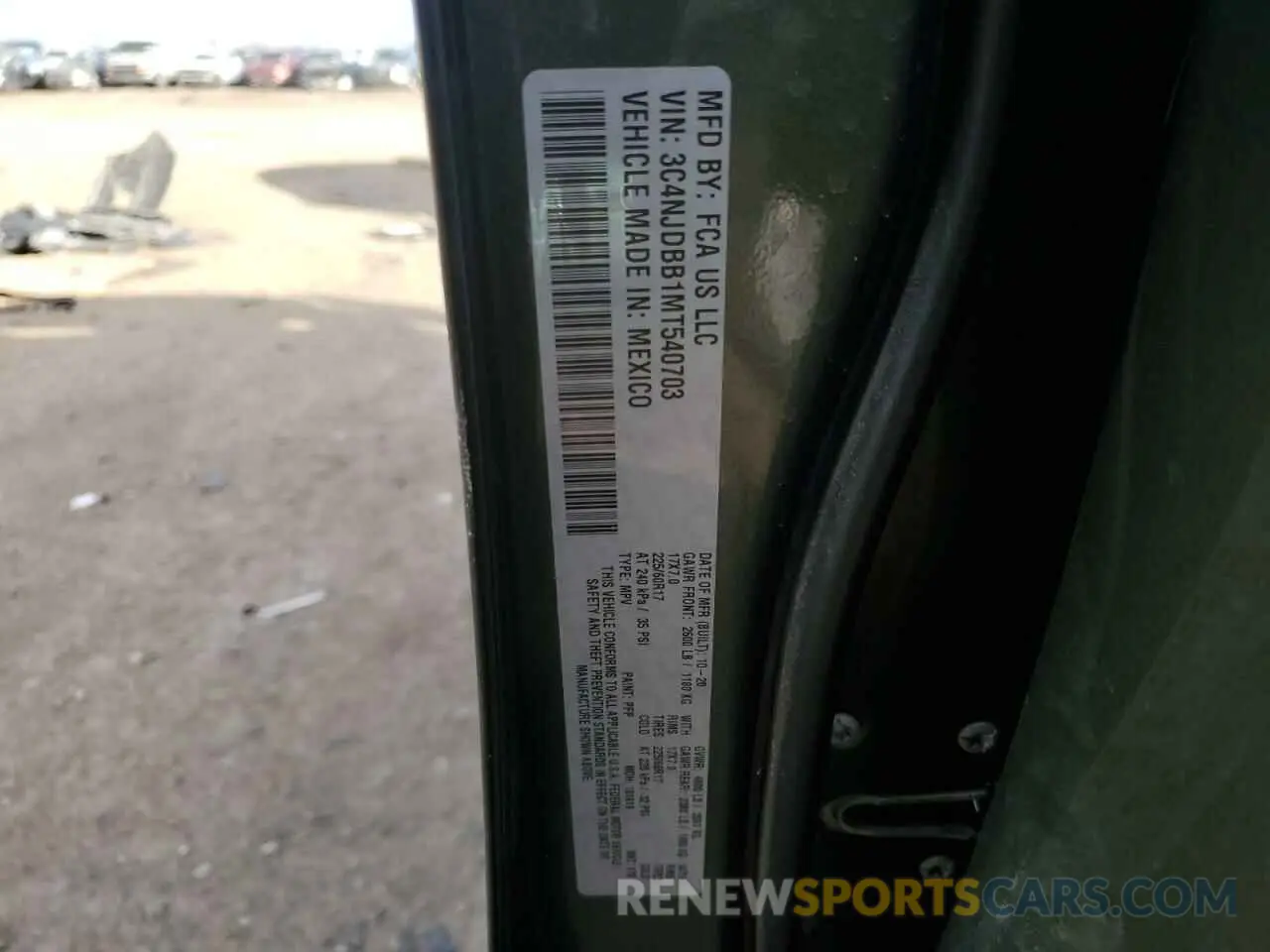 12 fotografías del automóvil dañado 3C4NJDBB1MT540703 JEEP COMPASS 2021