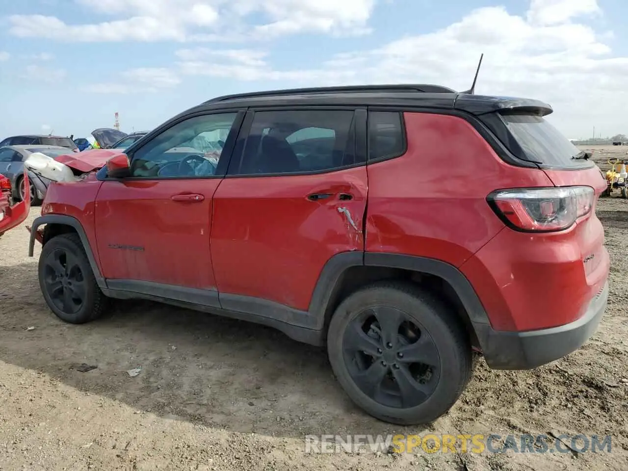 2 fotografías del automóvil dañado 3C4NJDBB1MT562619 JEEP COMPASS 2021