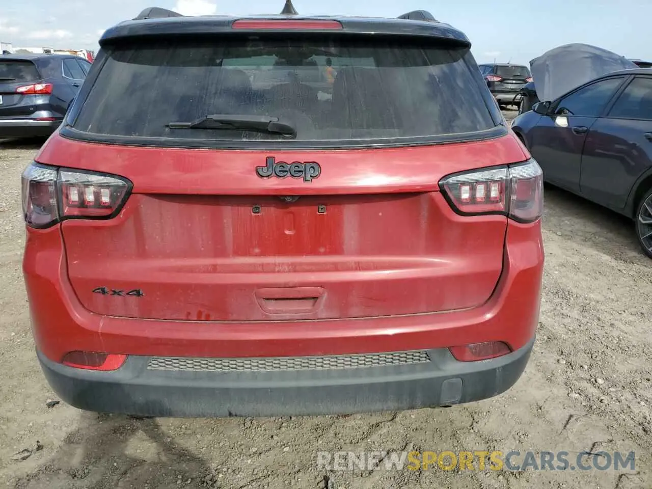 6 fotografías del automóvil dañado 3C4NJDBB1MT562619 JEEP COMPASS 2021