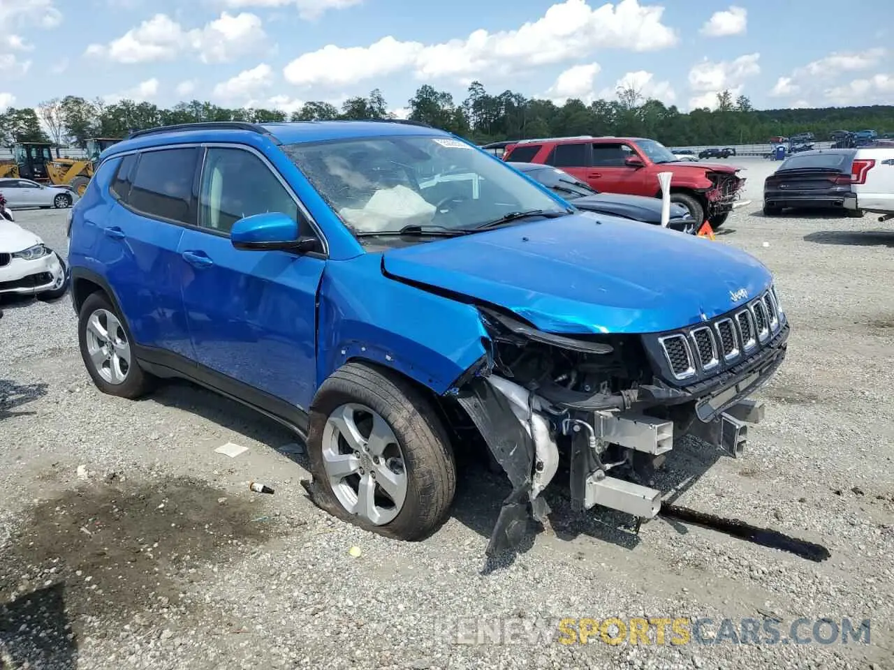 4 fotografías del automóvil dañado 3C4NJDBB1MT584118 JEEP COMPASS 2021