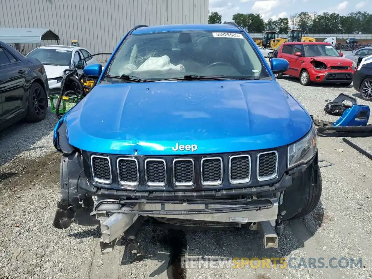 5 fotografías del automóvil dañado 3C4NJDBB1MT584118 JEEP COMPASS 2021