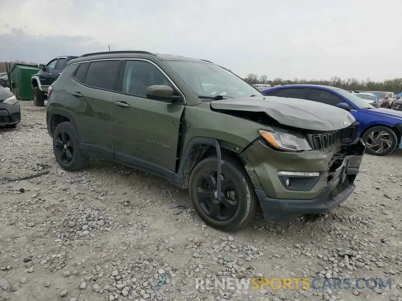 4 fotografías del automóvil dañado 3C4NJDBB1MT600821 JEEP COMPASS 2021