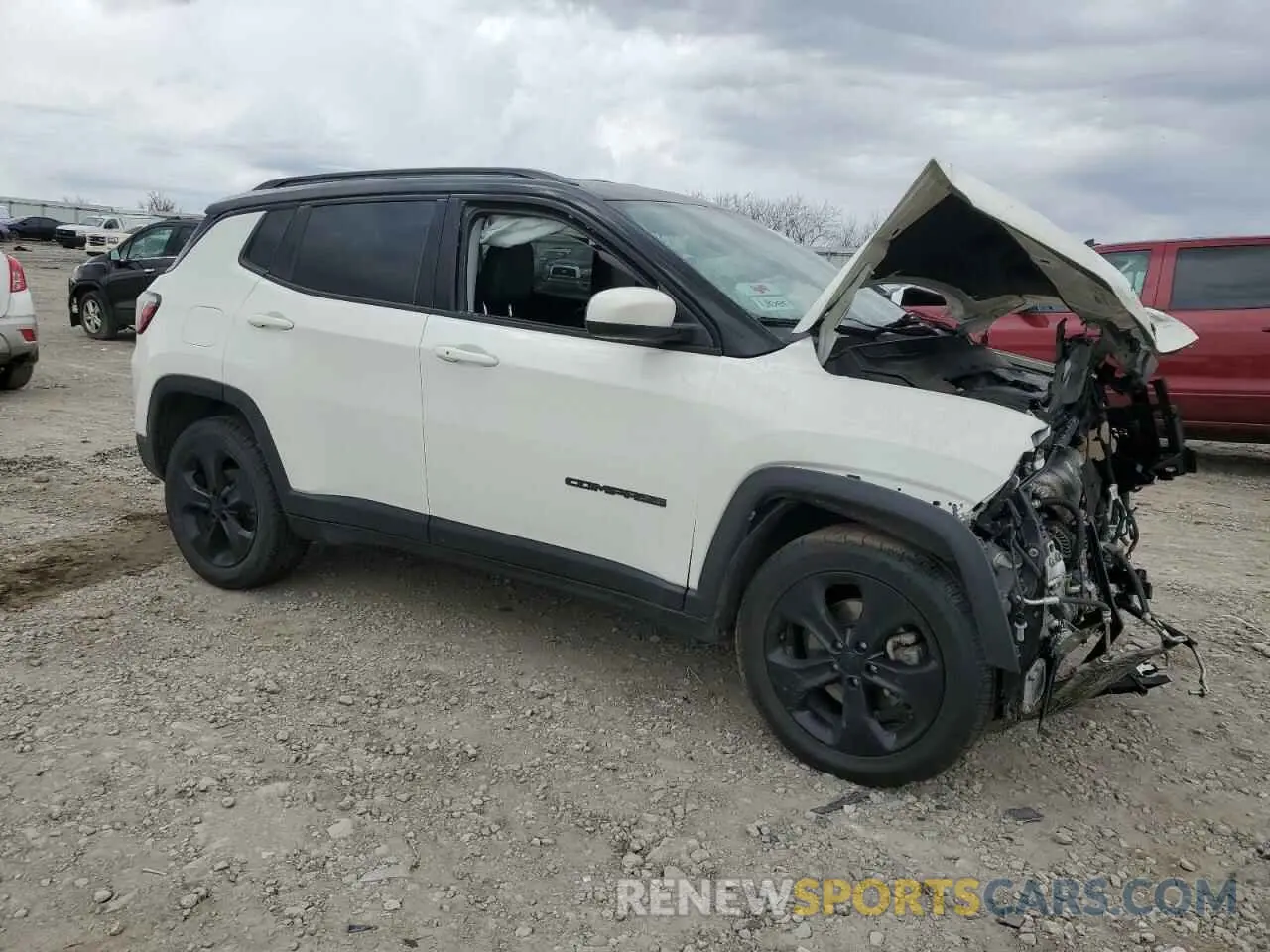 4 fotografías del automóvil dañado 3C4NJDBB2MT519133 JEEP COMPASS 2021