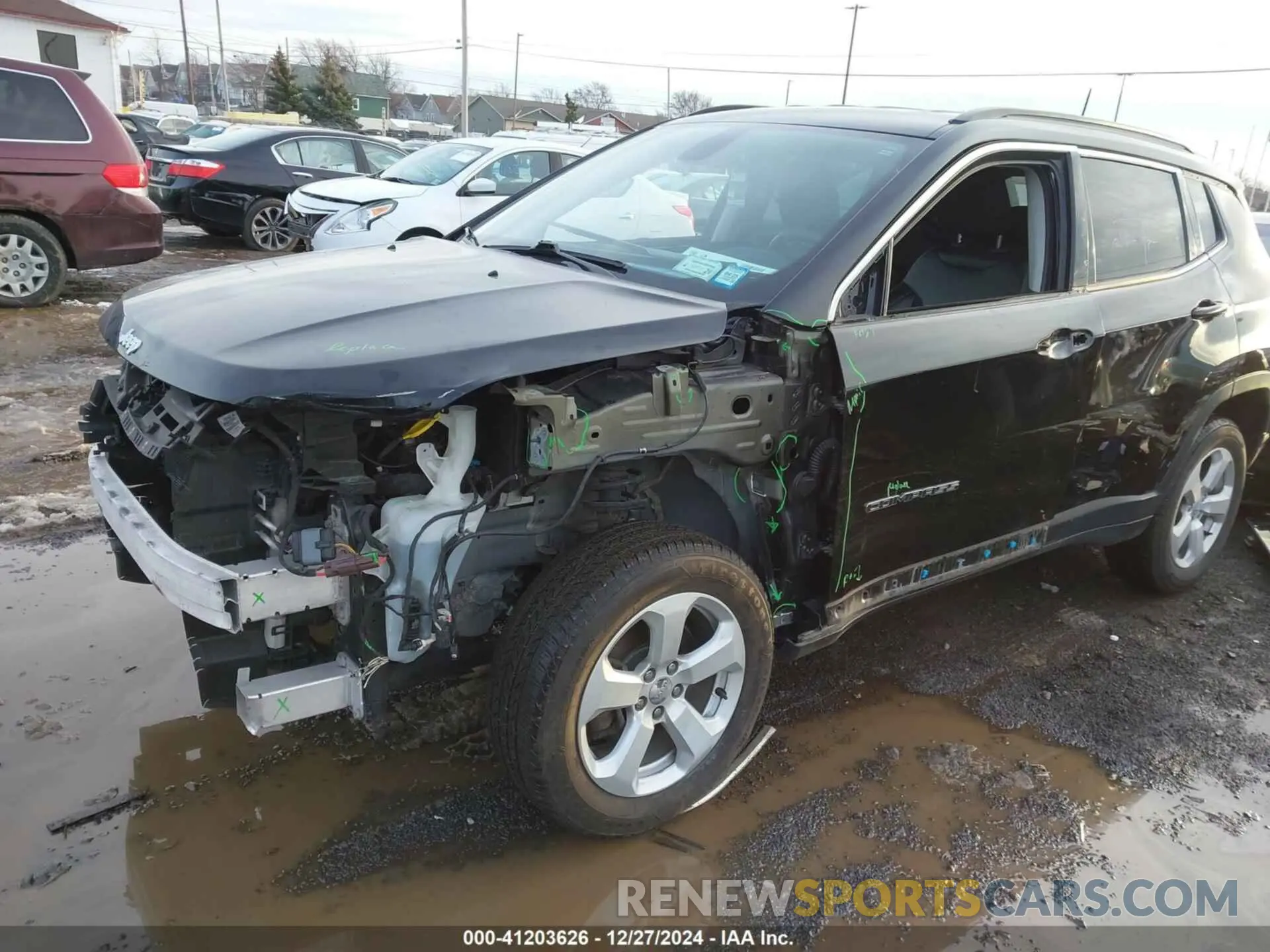 2 fotografías del automóvil dañado 3C4NJDBB2MT530276 JEEP COMPASS 2021