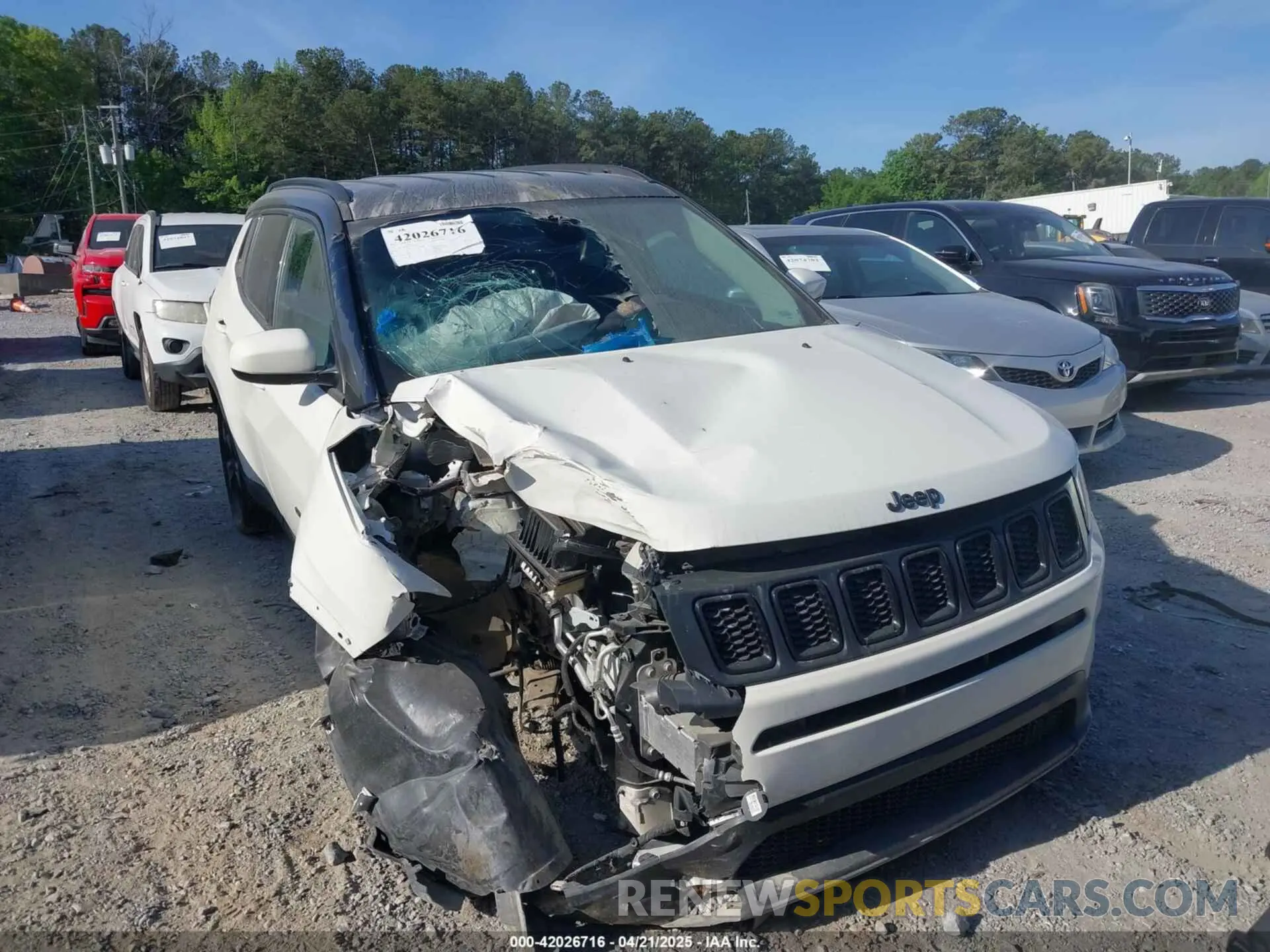 1 fotografías del automóvil dañado 3C4NJDBB2MT596181 JEEP COMPASS 2021