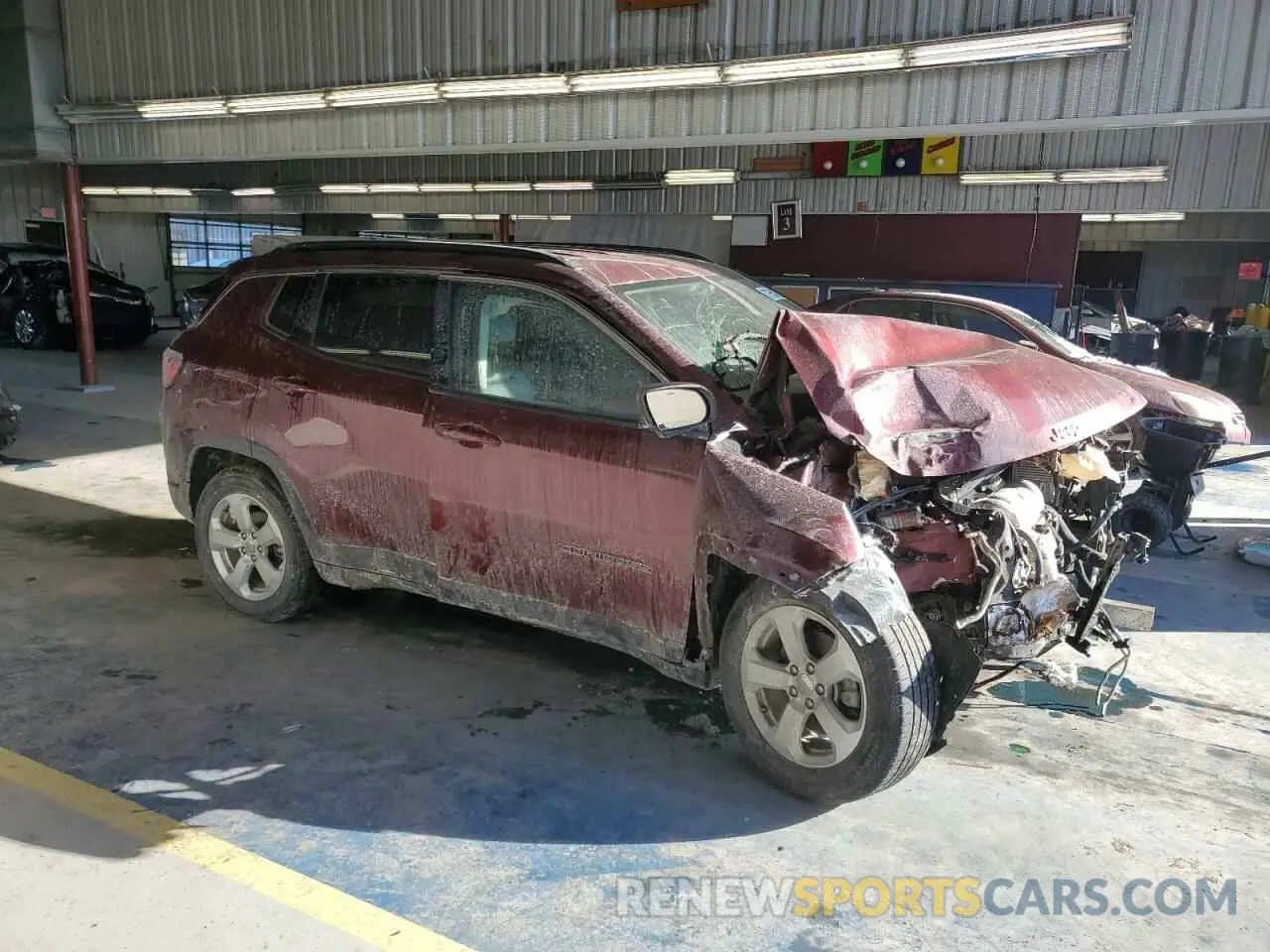 4 fotografías del automóvil dañado 3C4NJDBB3MT598540 JEEP COMPASS 2021