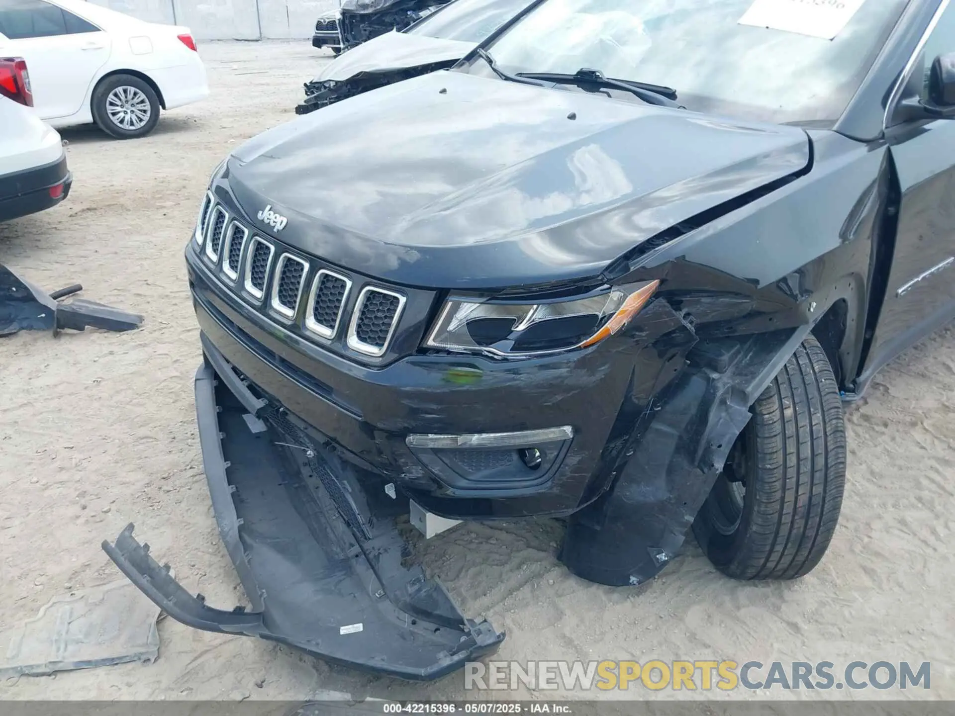 6 fotografías del automóvil dañado 3C4NJDBB4MT593072 JEEP COMPASS 2021