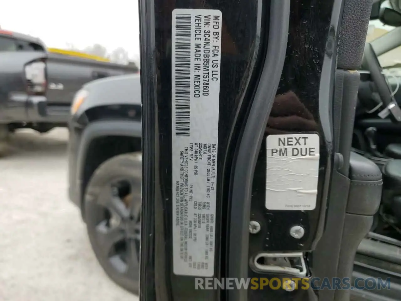 13 fotografías del automóvil dañado 3C4NJDBB5MT578600 JEEP COMPASS 2021