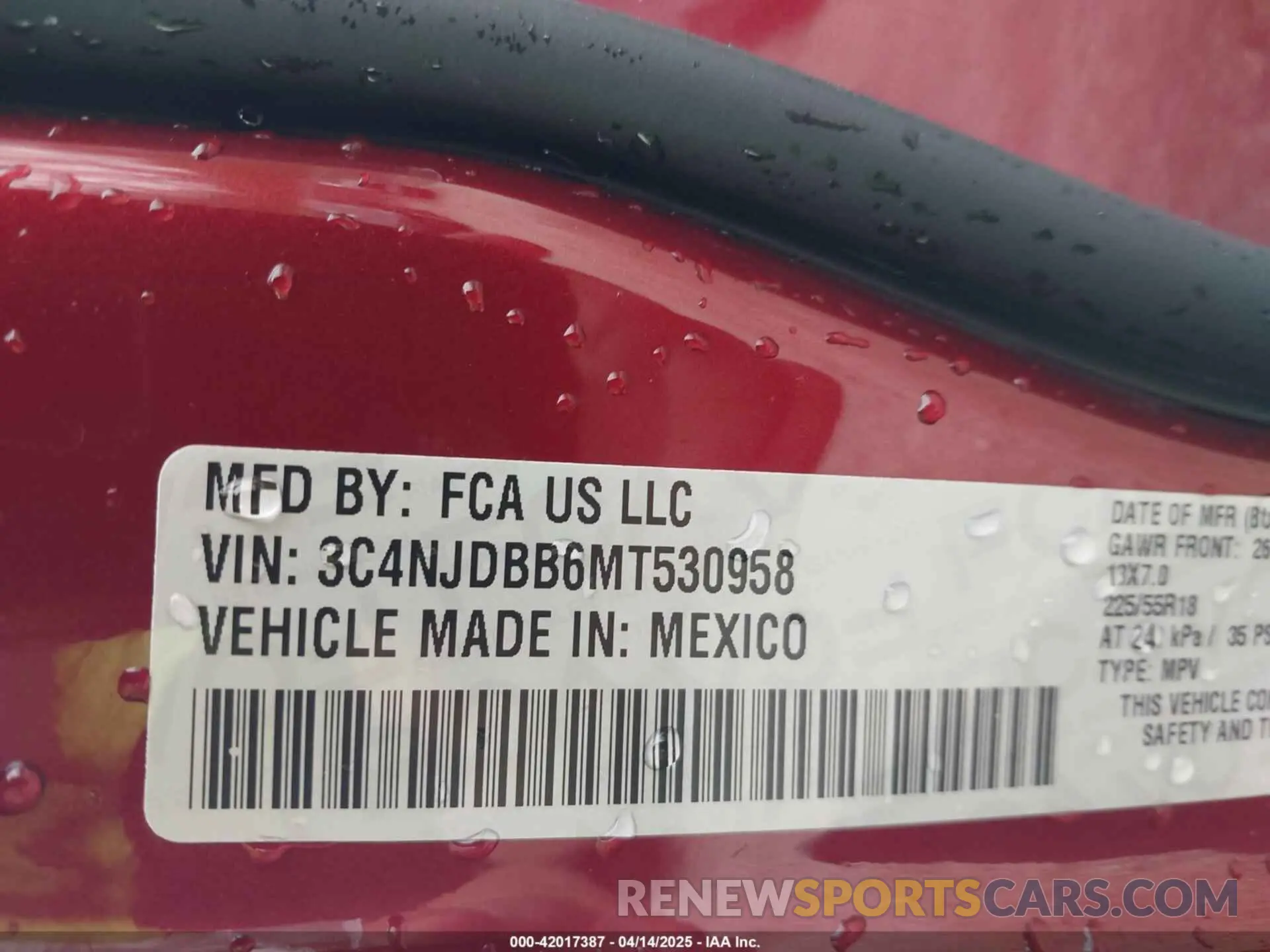 9 fotografías del automóvil dañado 3C4NJDBB6MT530958 JEEP COMPASS 2021