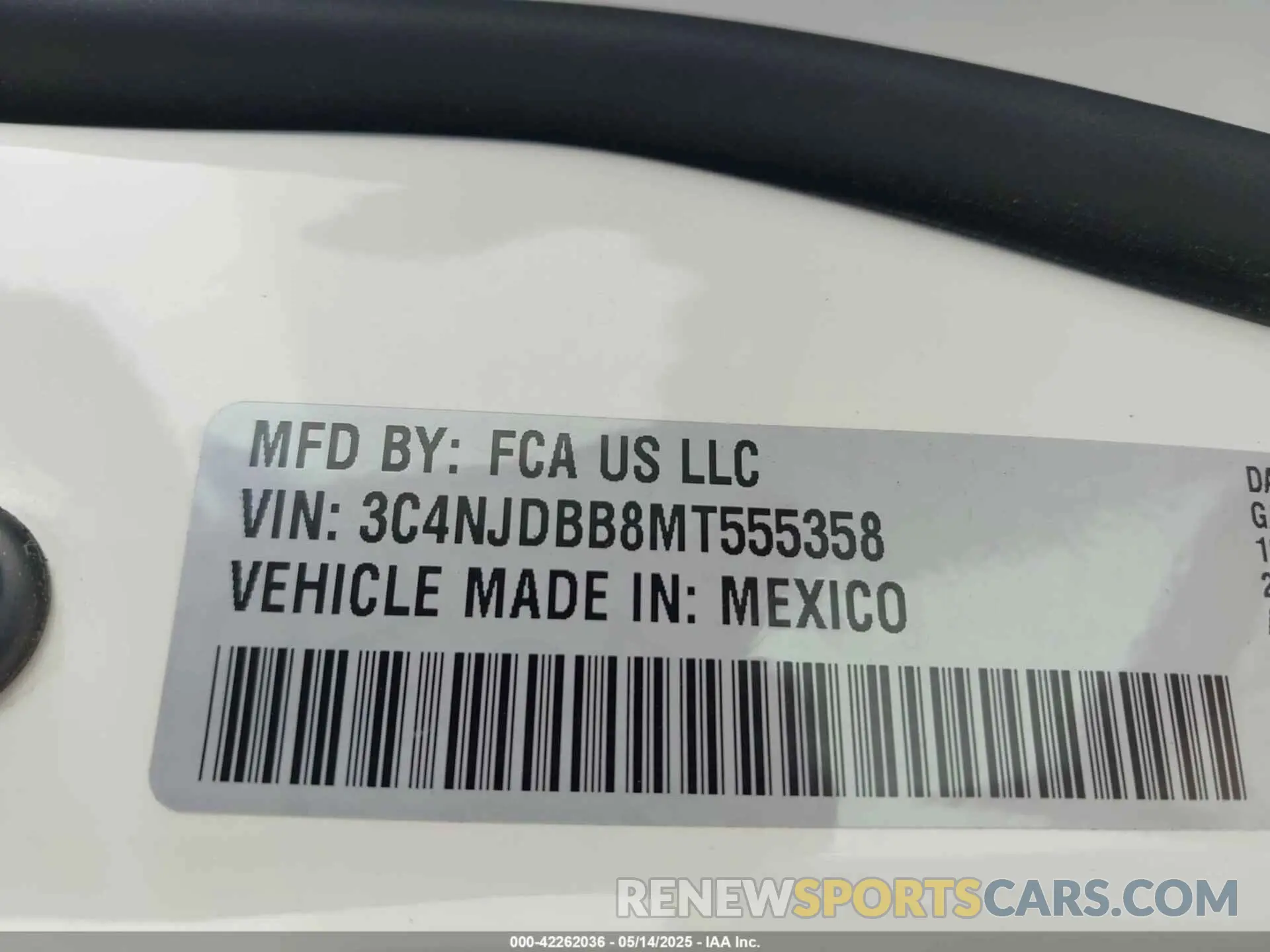 9 fotografías del automóvil dañado 3C4NJDBB8MT555358 JEEP COMPASS 2021